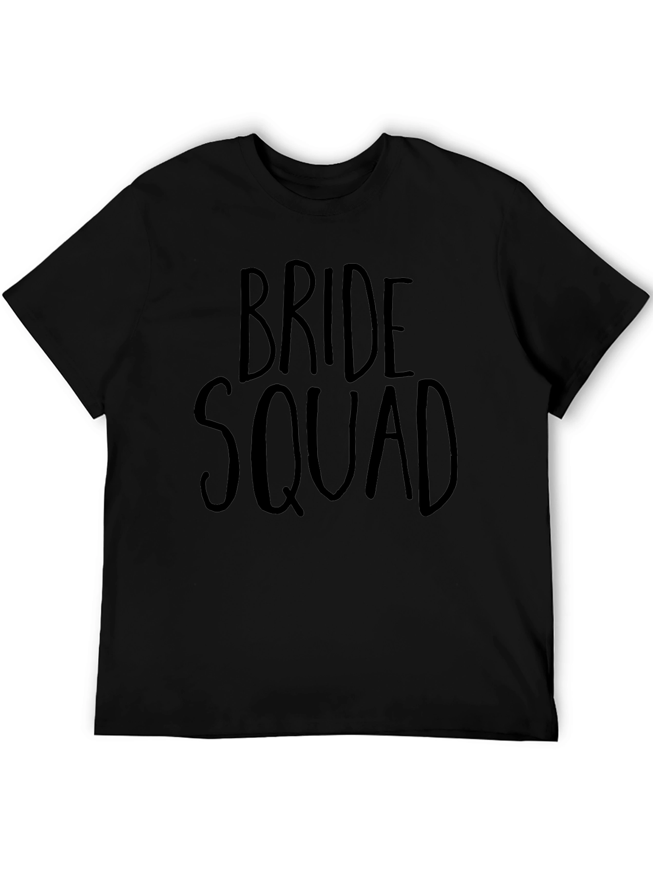 Bride Squad T-Shirt - Black Crew Neck Tee