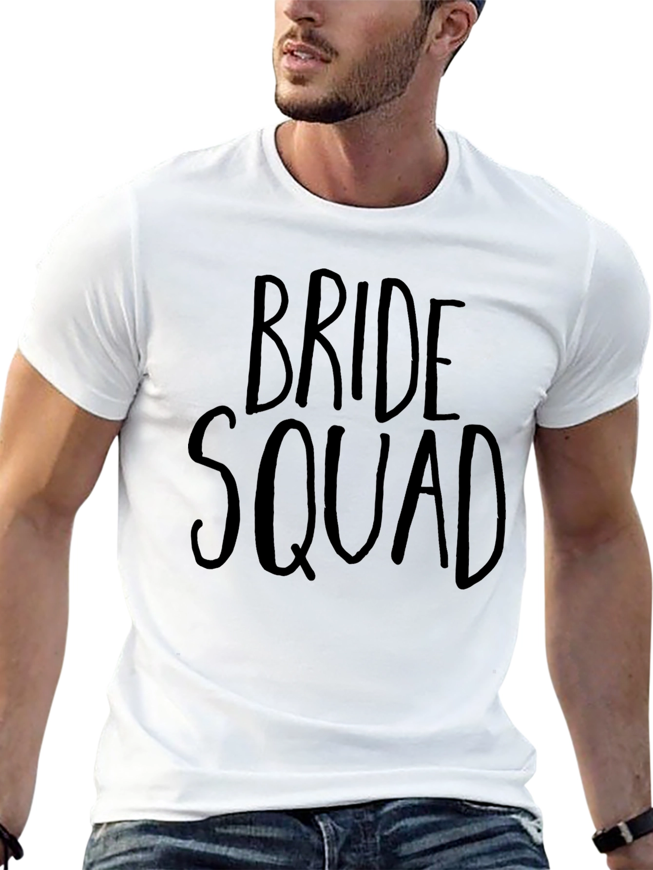Bride Squad T-Shirt - Black Crew Neck Tee