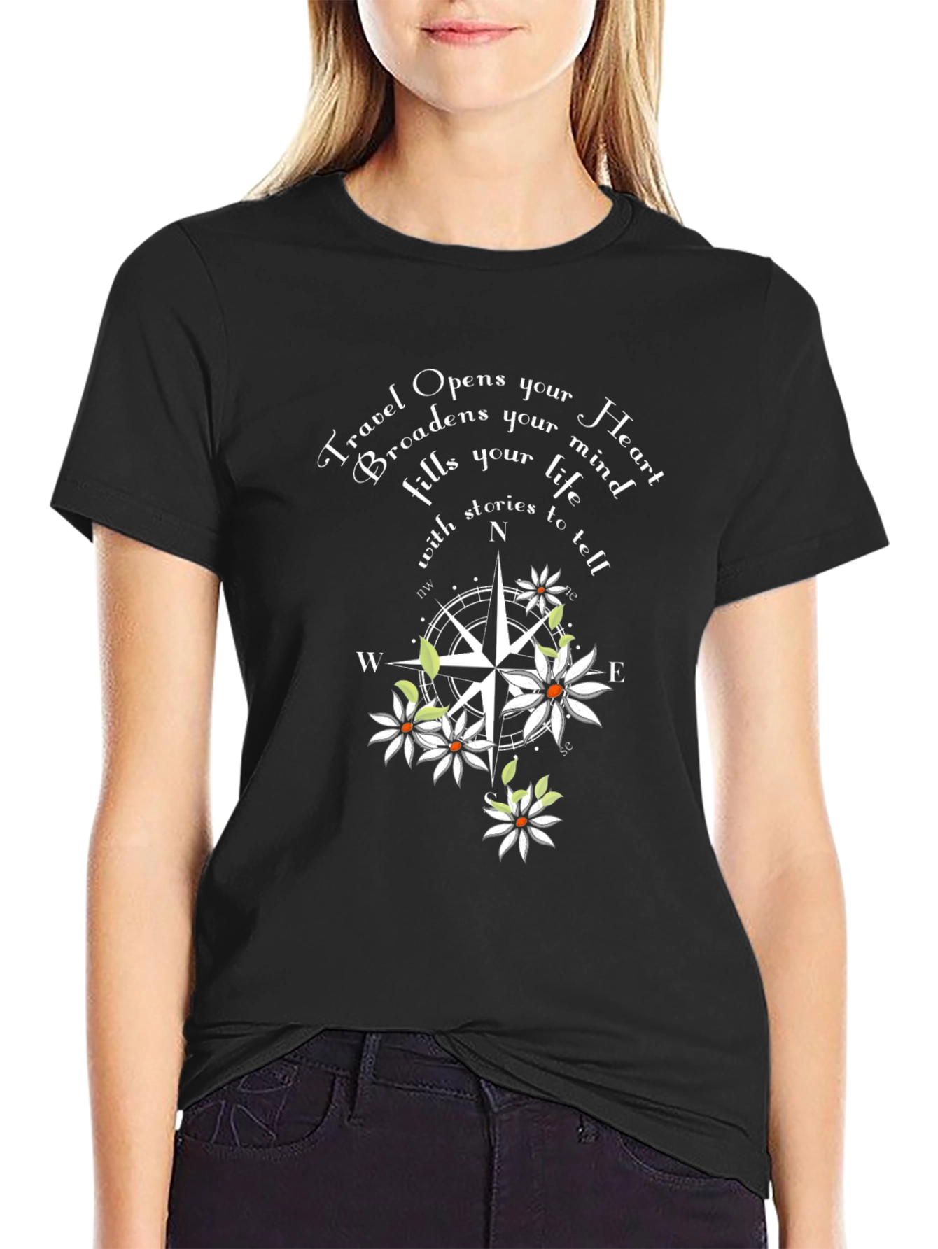 Travel Compass Graphic T-Shirt