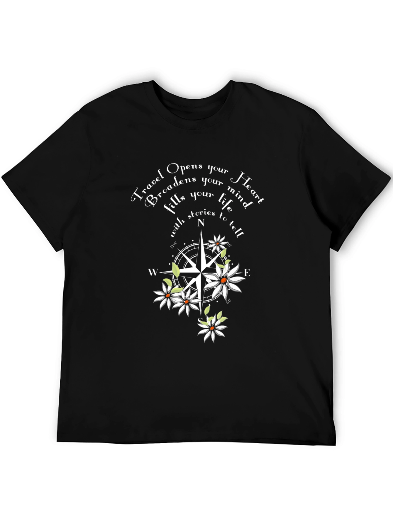 Travel Compass Graphic T-Shirt