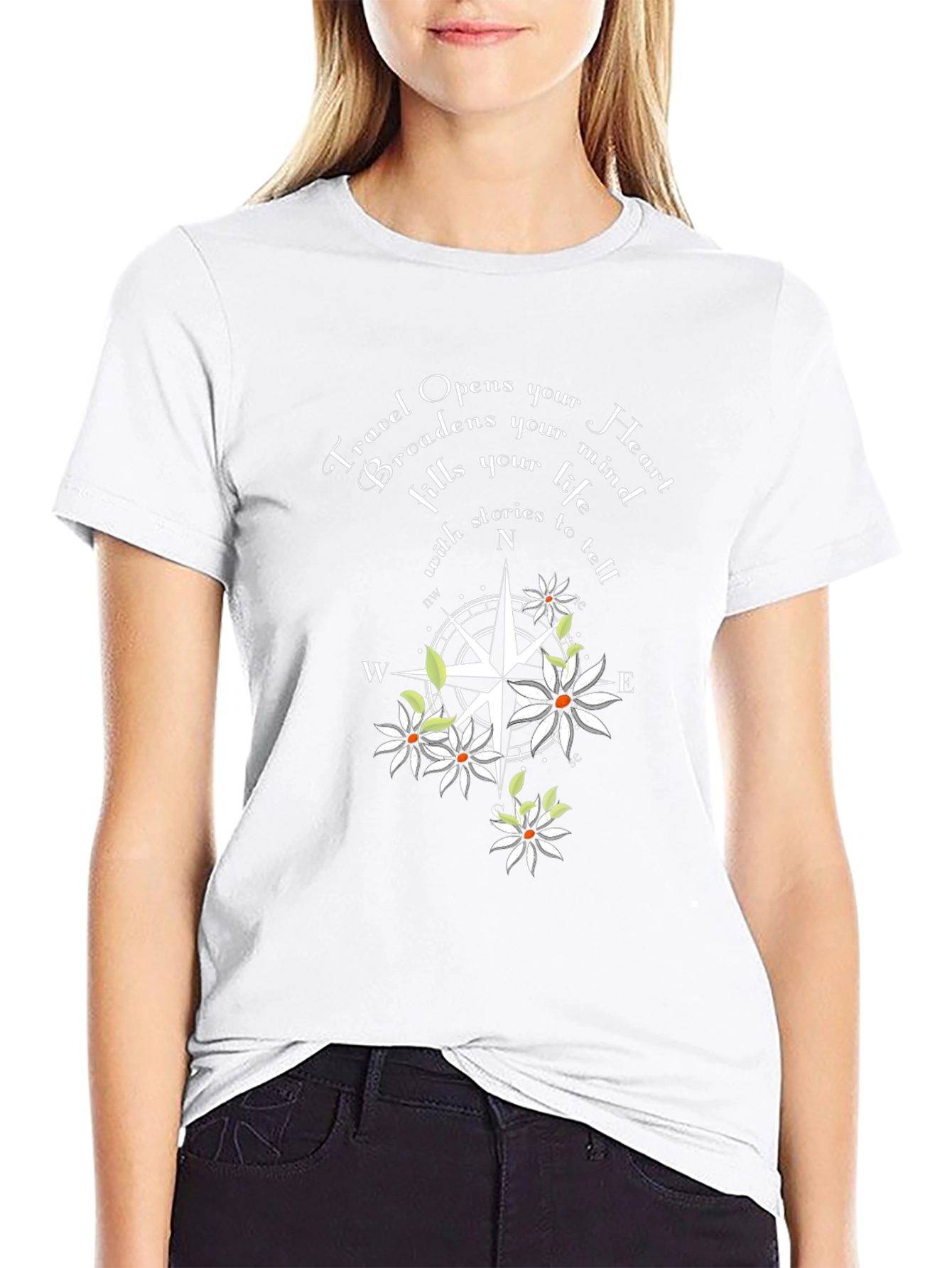 Travel Compass Graphic T-Shirt