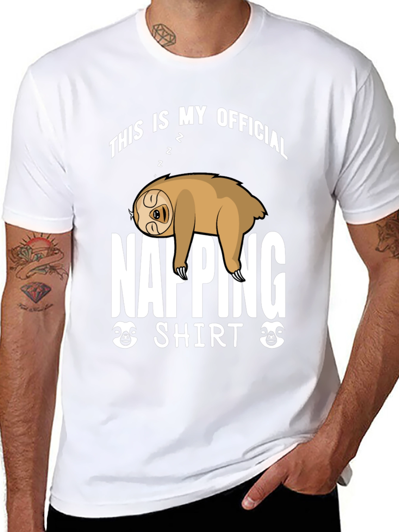 Napping Sloth Graphic T-Shirt - Official Napping Shirt