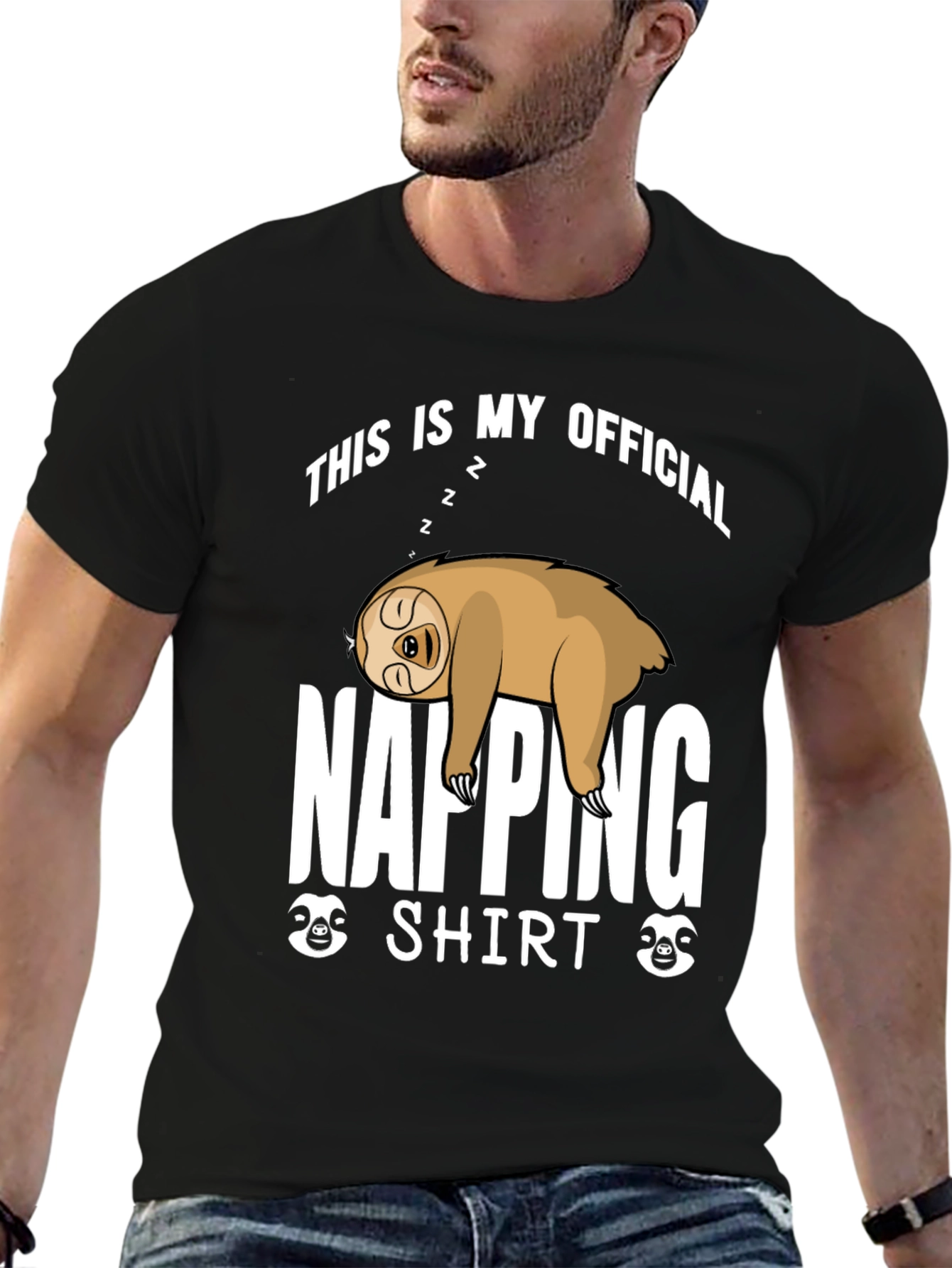 Napping Sloth Graphic T-Shirt - Official Napping Shirt