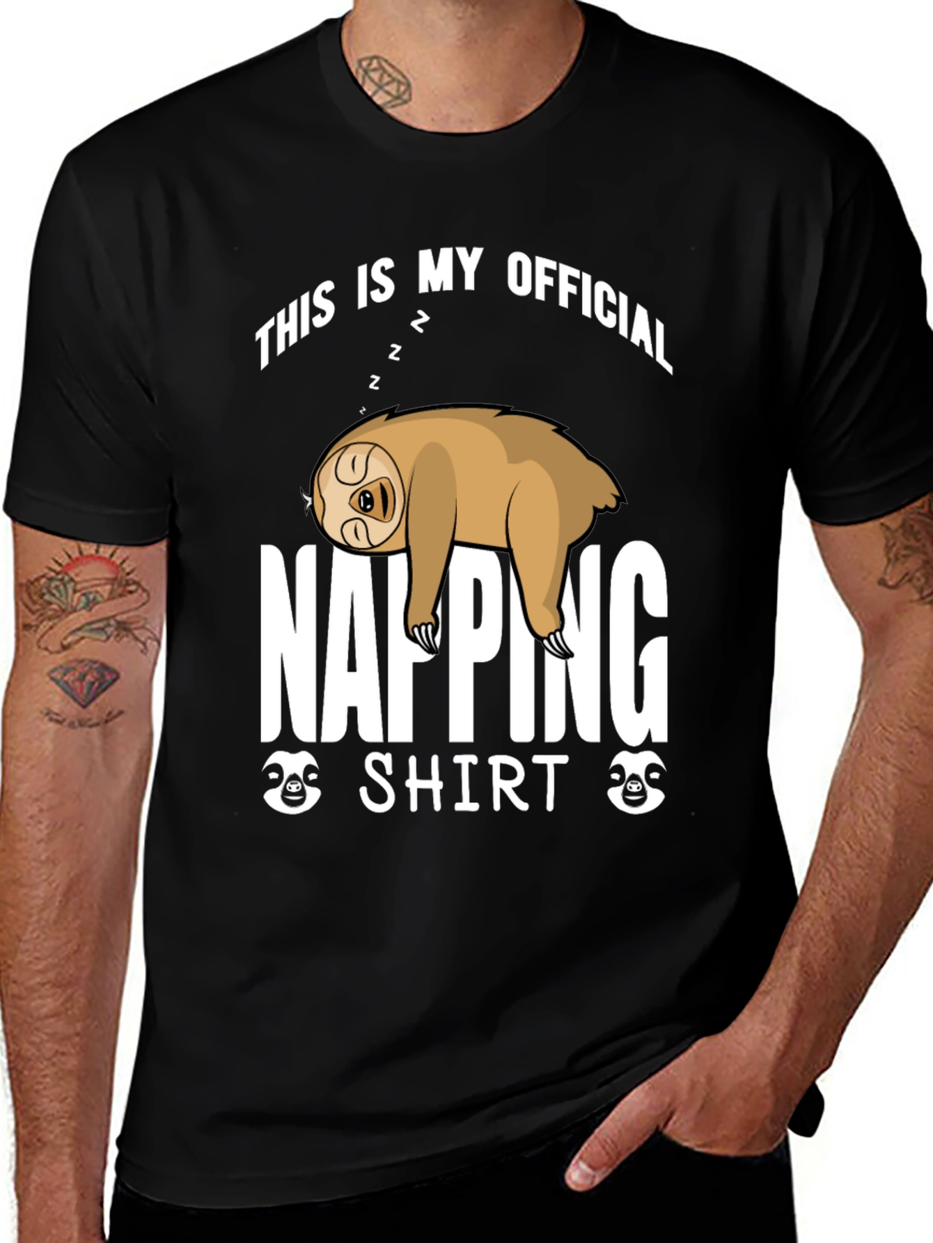 Napping Sloth Graphic T-Shirt - Official Napping Shirt