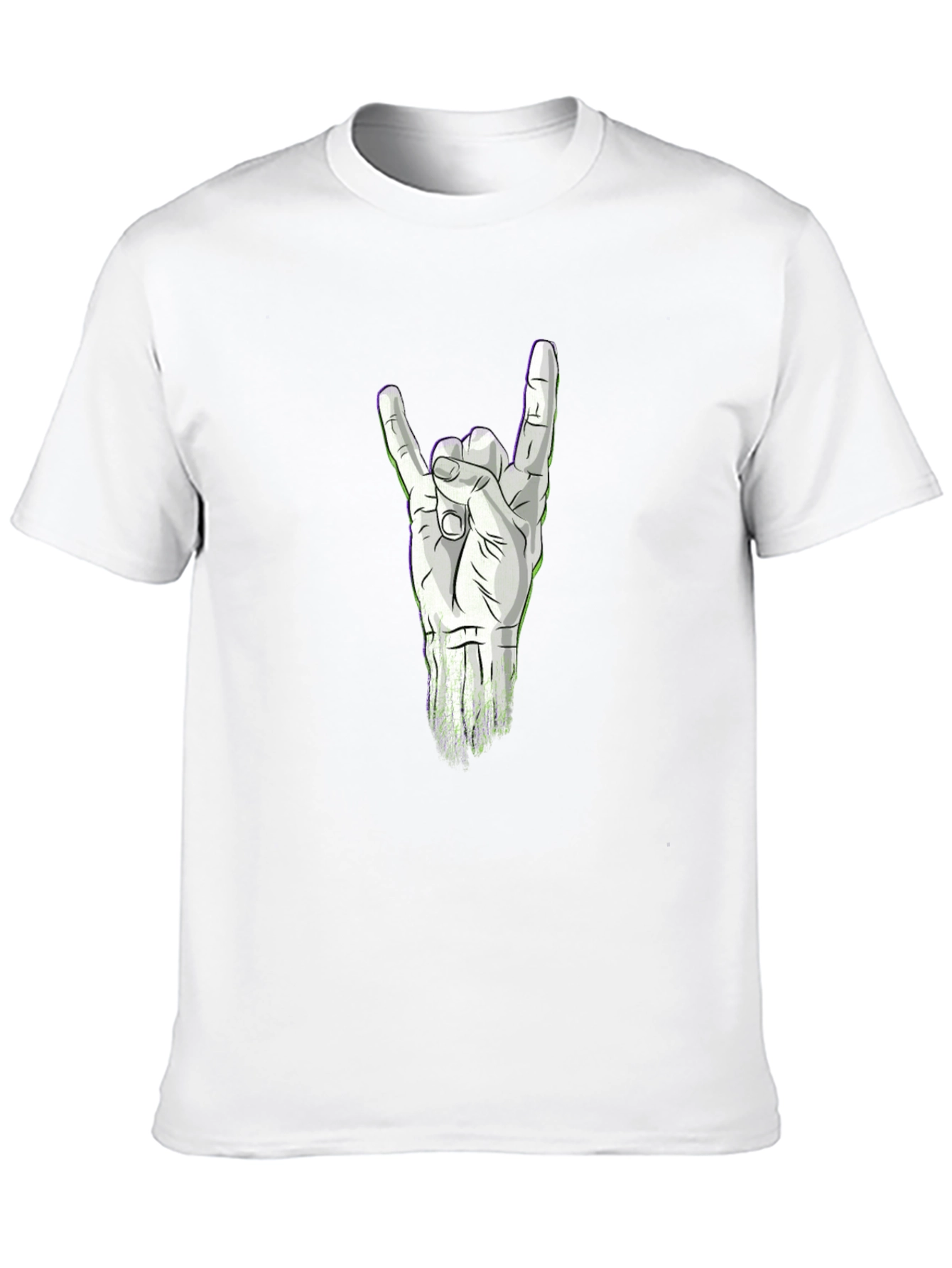 Rock On Hand Graphic T-Shirt - Black