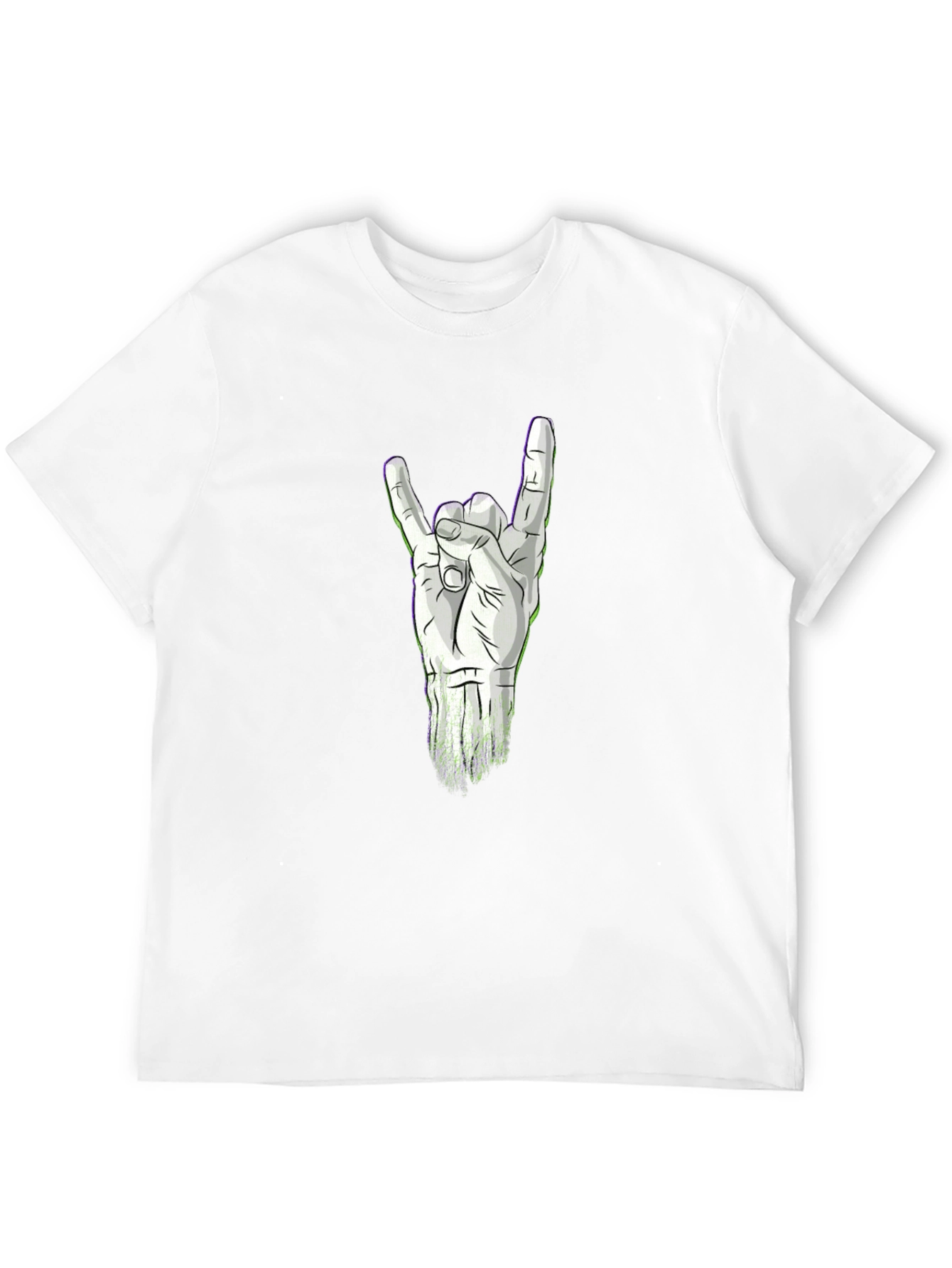 Rock On Hand Graphic T-Shirt - Black