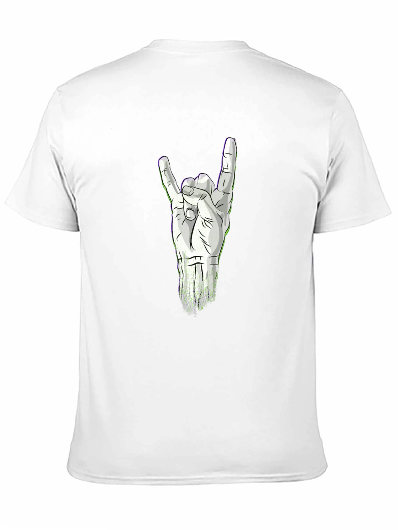 Rock On Hand Graphic T-Shirt - Black