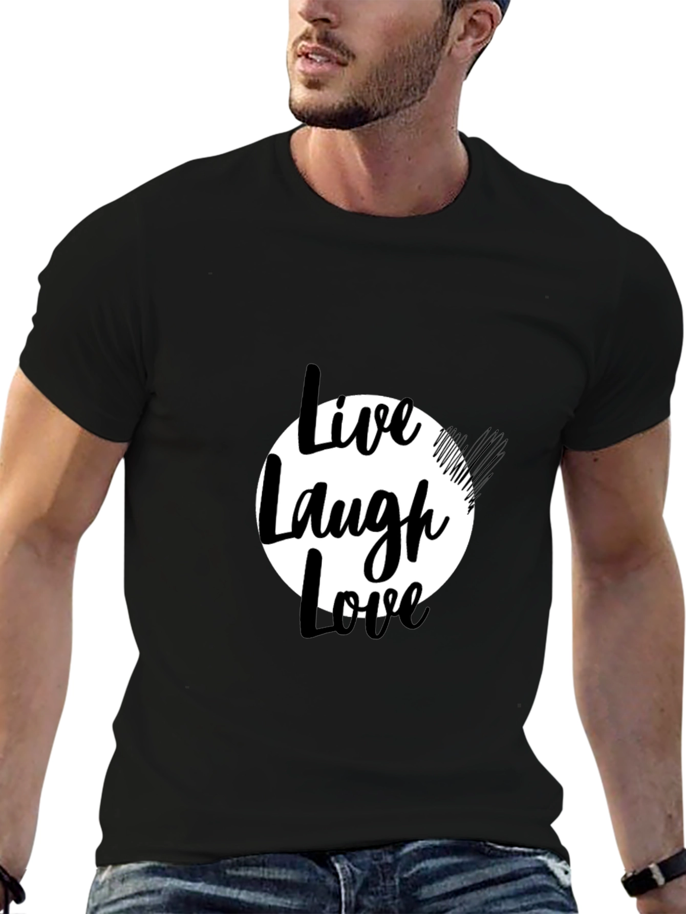 Live Laugh Love Black Graphic Tee