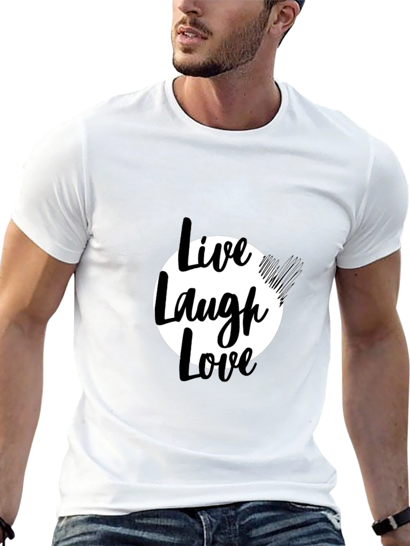 Live Laugh Love Black Graphic Tee