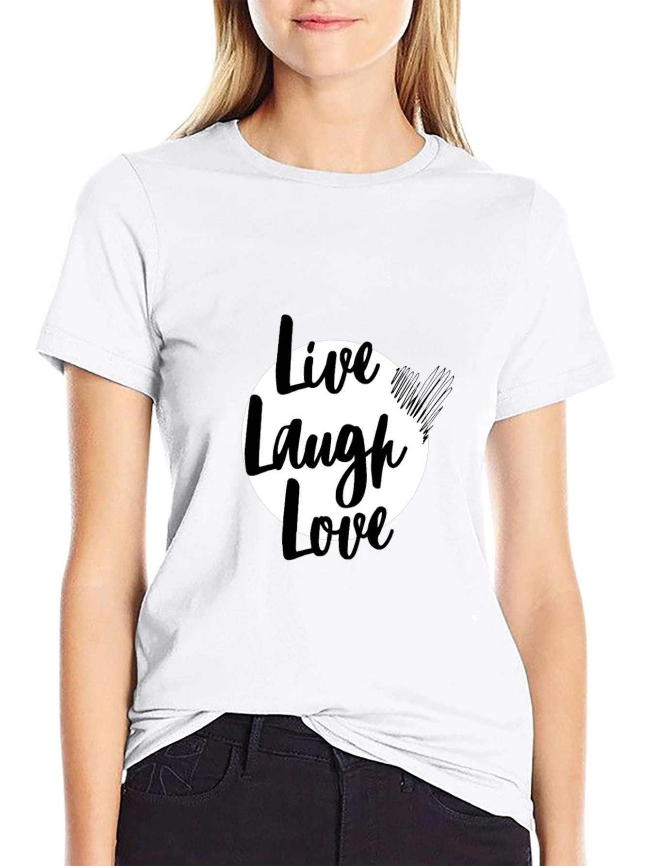 Live Laugh Love Black Graphic Tee