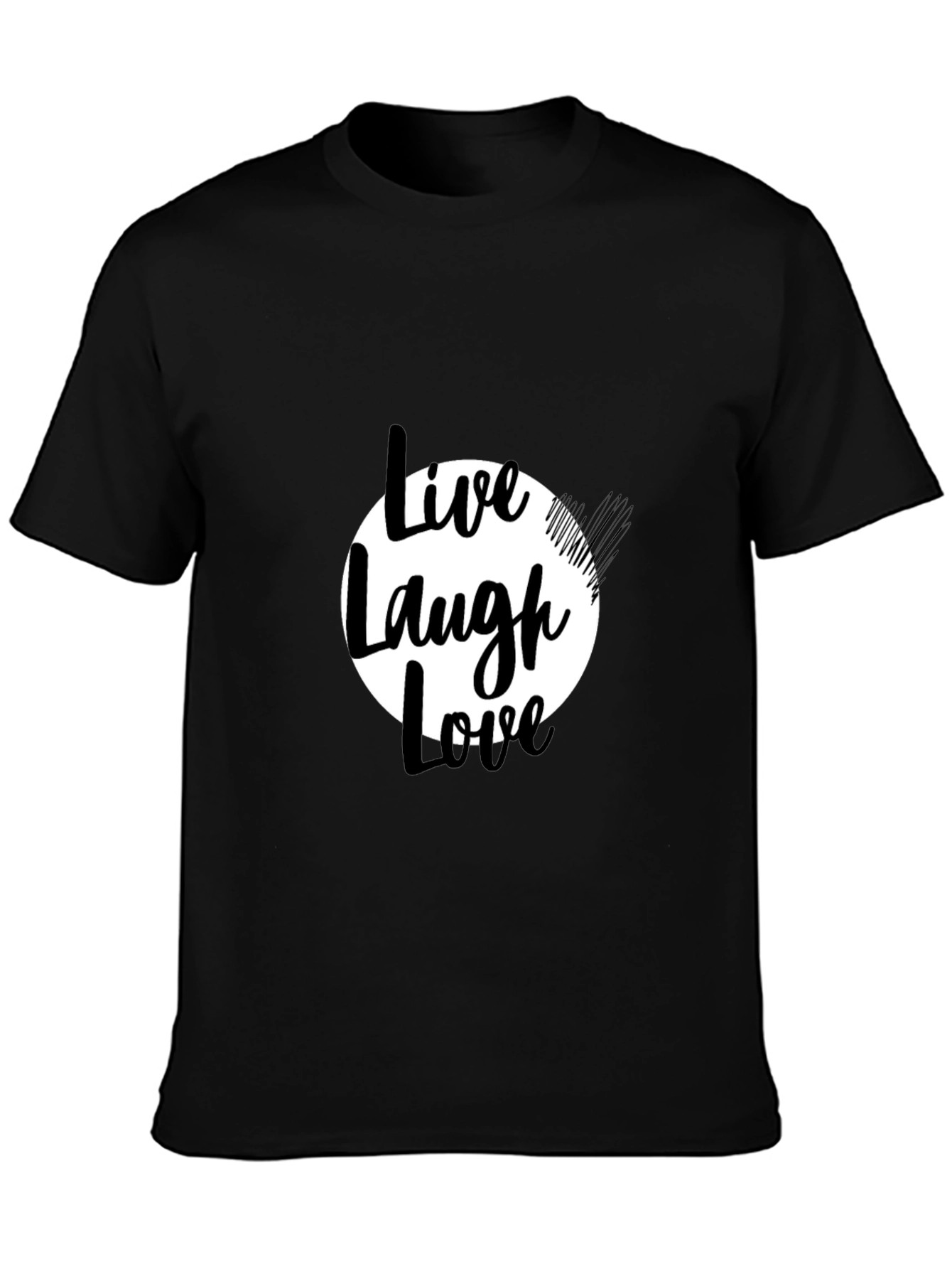 Live Laugh Love Black Graphic Tee