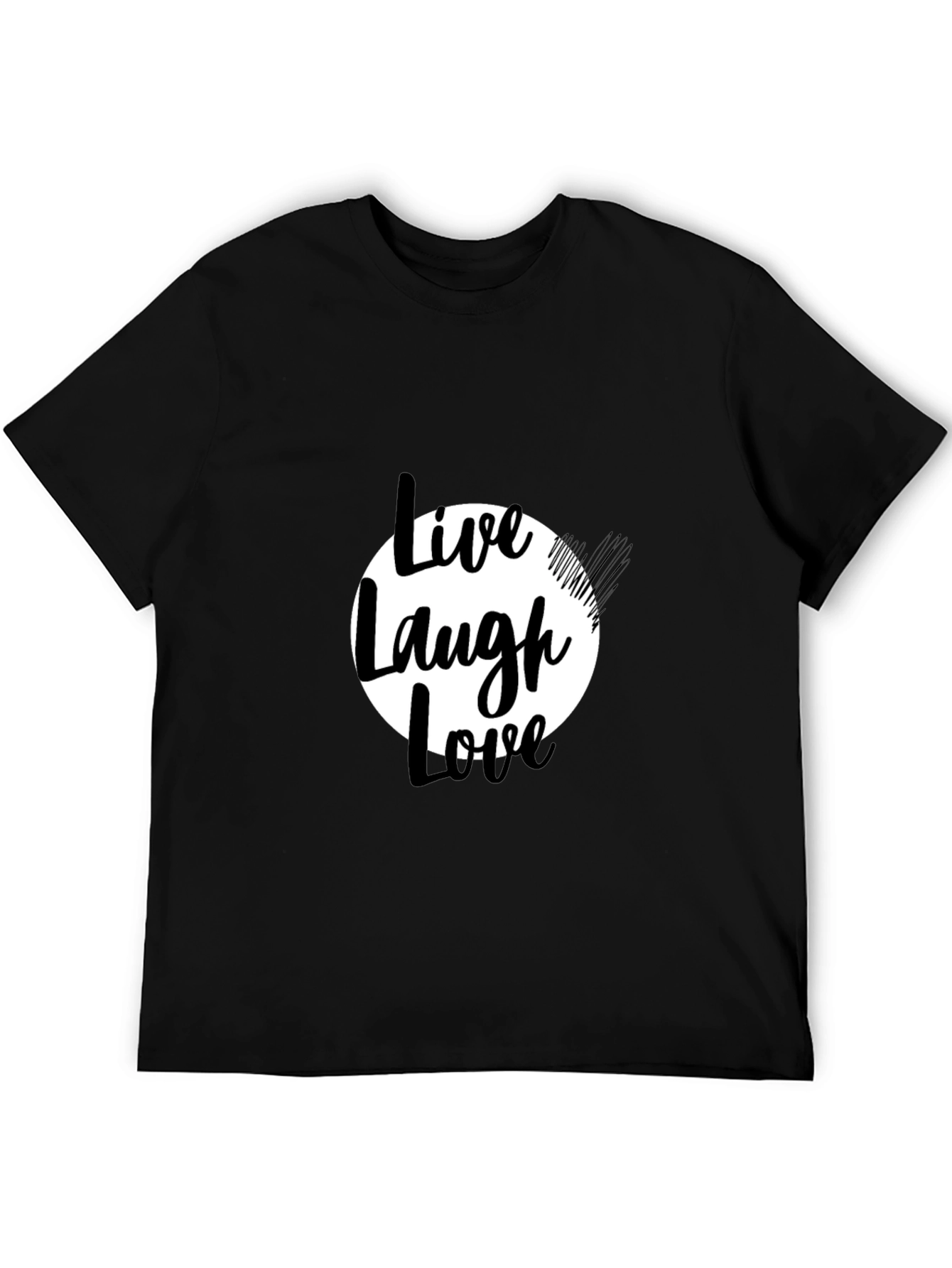 Live Laugh Love Black Graphic Tee