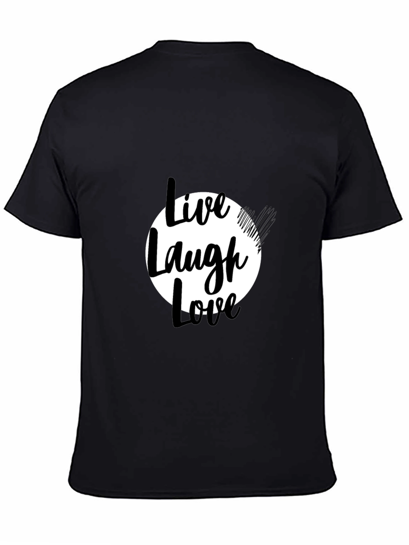 Live Laugh Love Black Graphic Tee