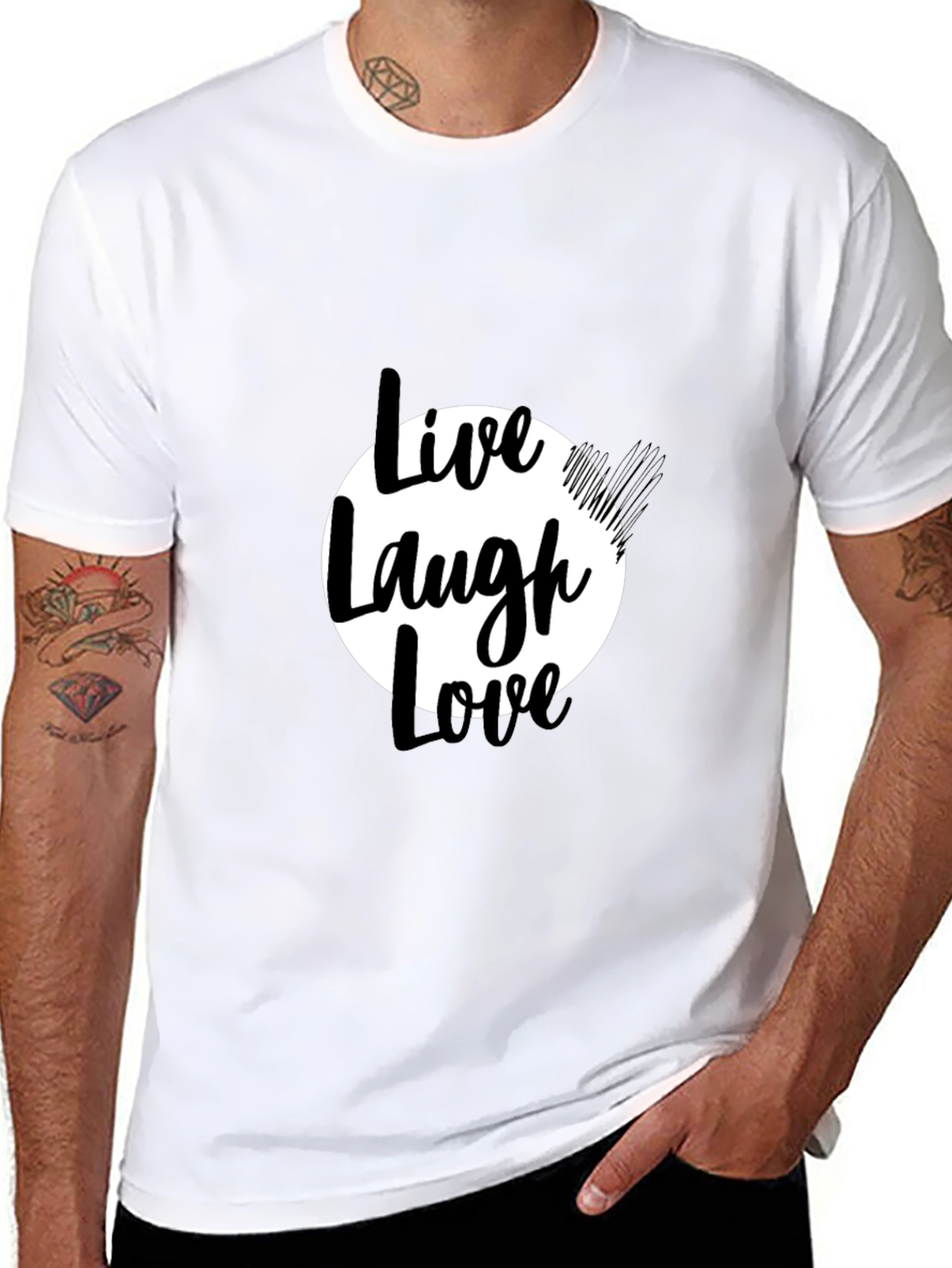 Live Laugh Love Black Graphic Tee