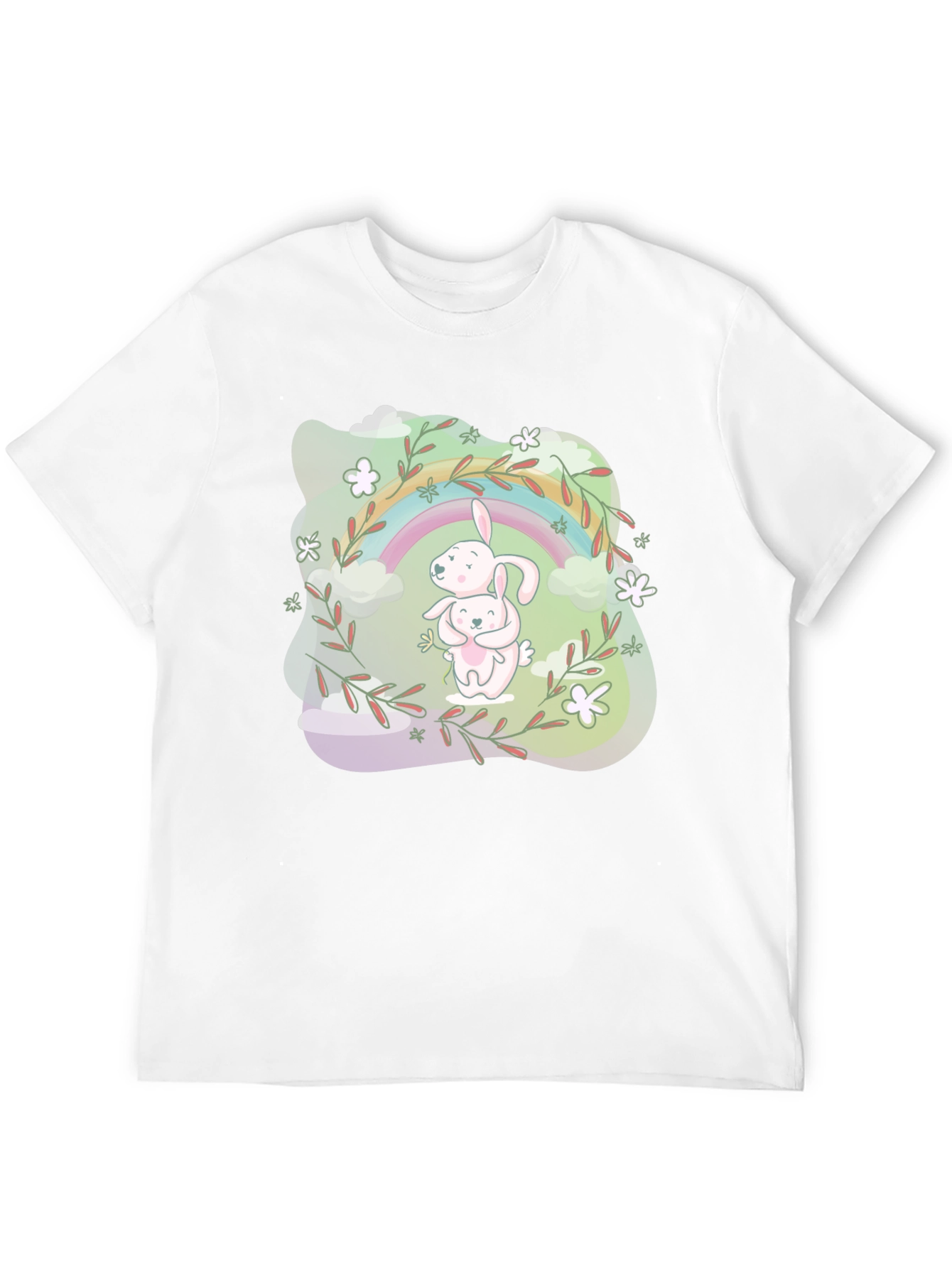 Rainbow Bunny Graphic T-Shirt