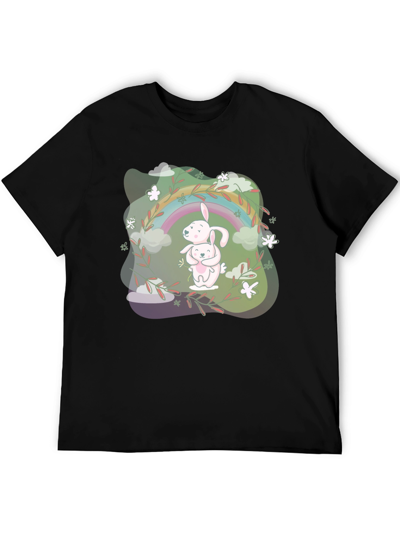 Rainbow Bunny Graphic T-Shirt