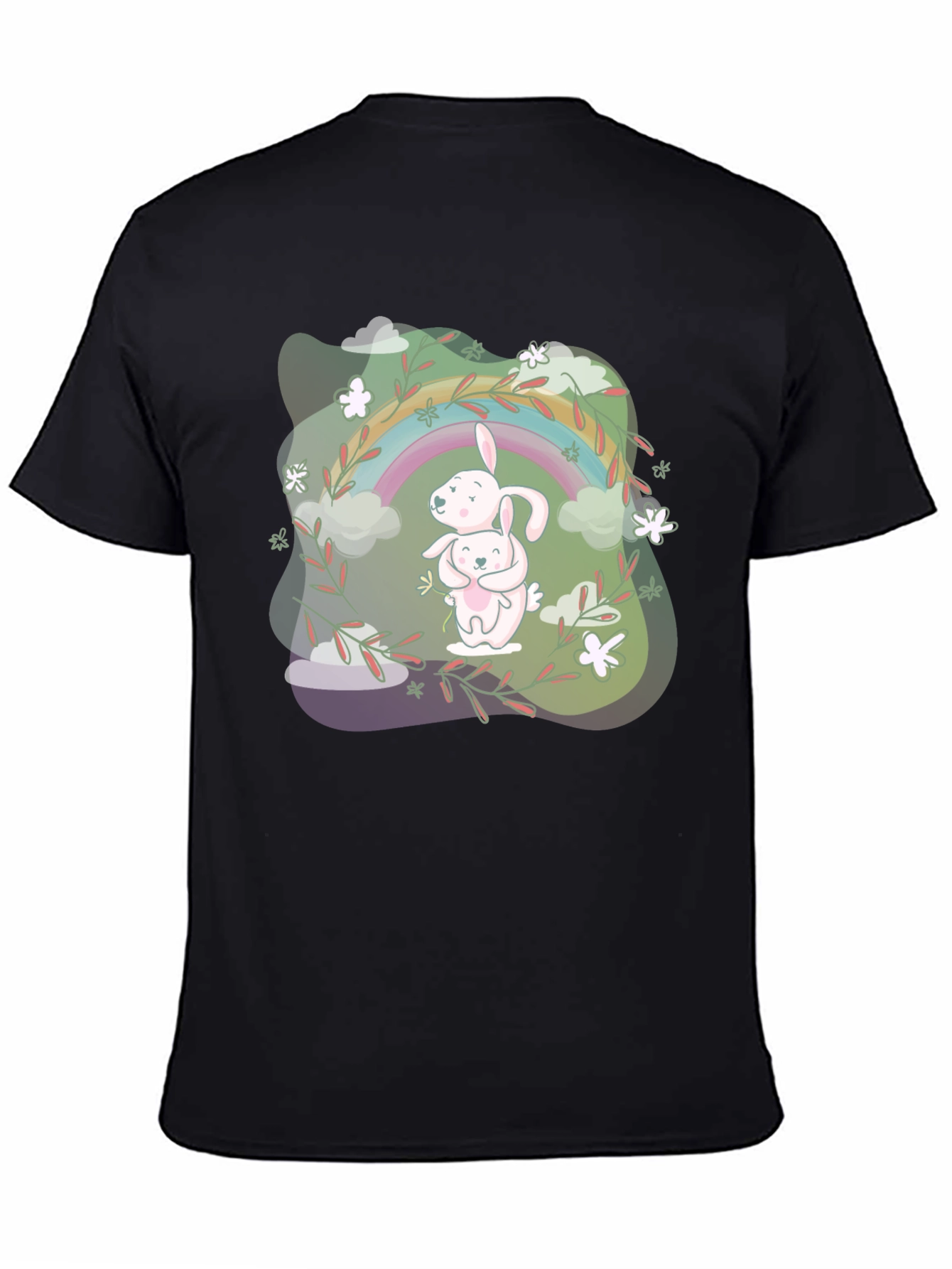 Rainbow Bunny Graphic T-Shirt