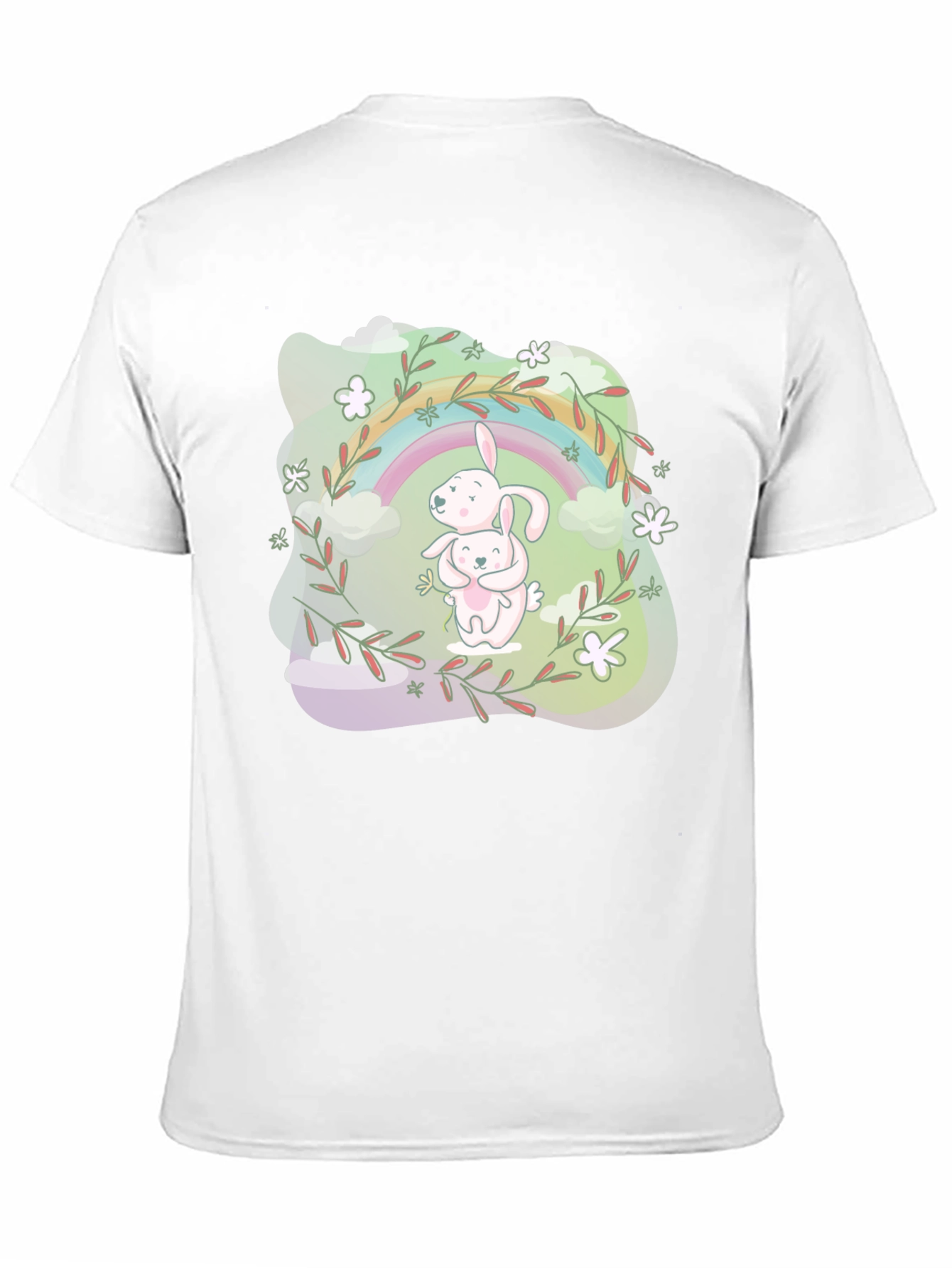 Rainbow Bunny Graphic T-Shirt