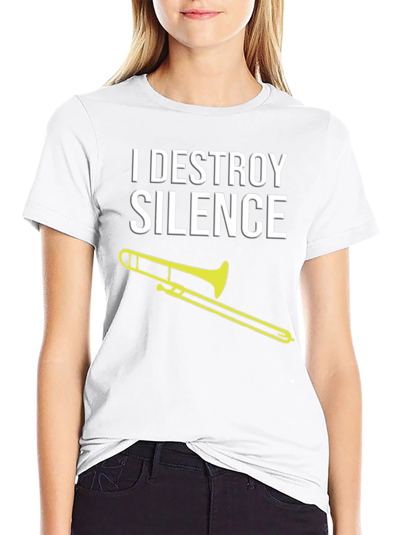 I Destroy Silence Trombone T-Shirt
