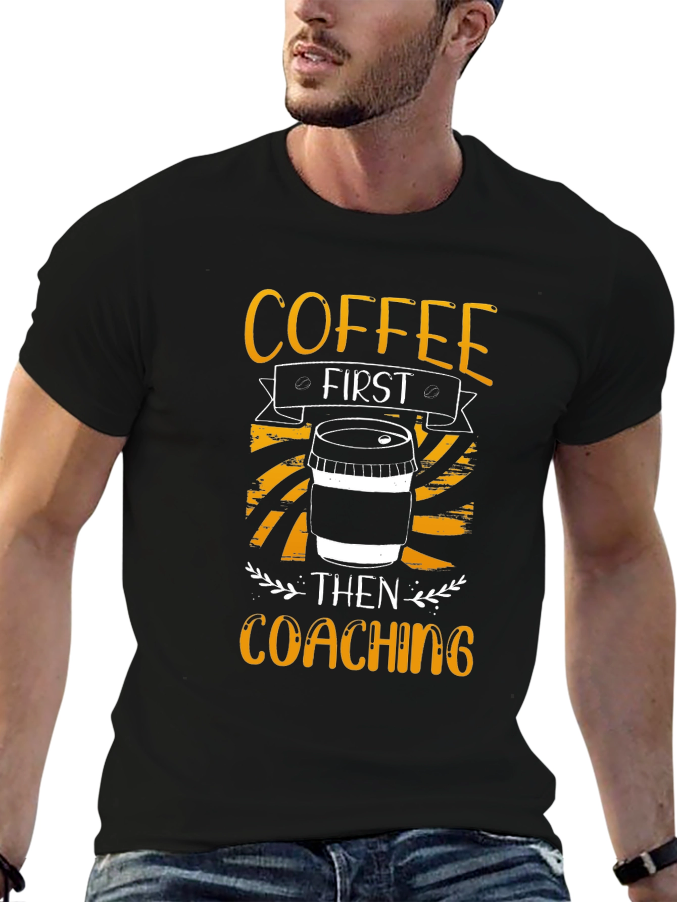 Coffee First Coaching T-Shirt - Soft Cotton Graphic Tee