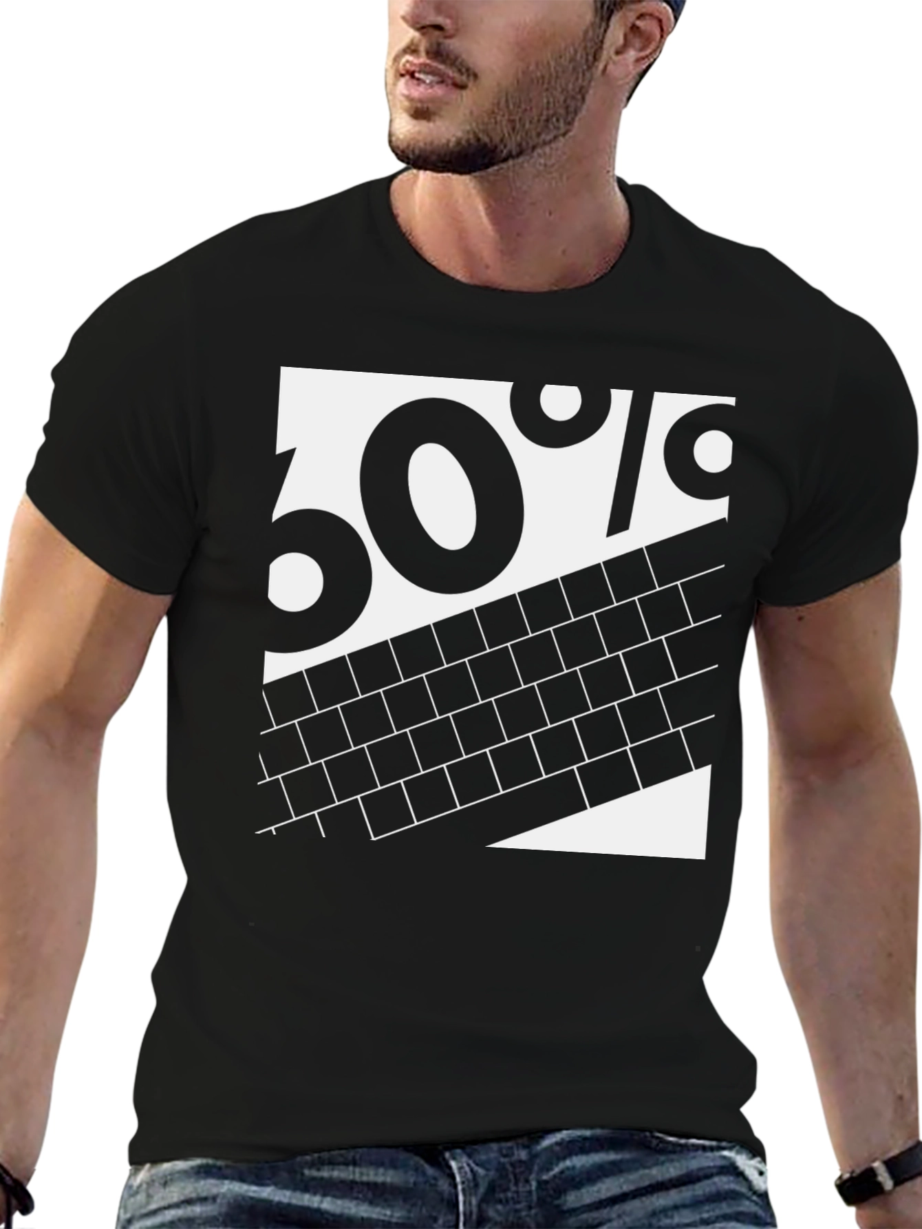 60% Brick Graphic Tee - Black
