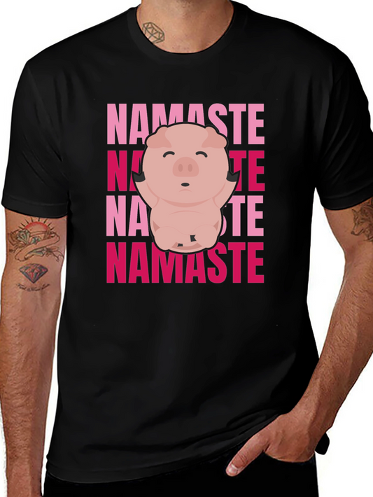 Namaste Pig Graphic Tee - Yoga Animal Shirt