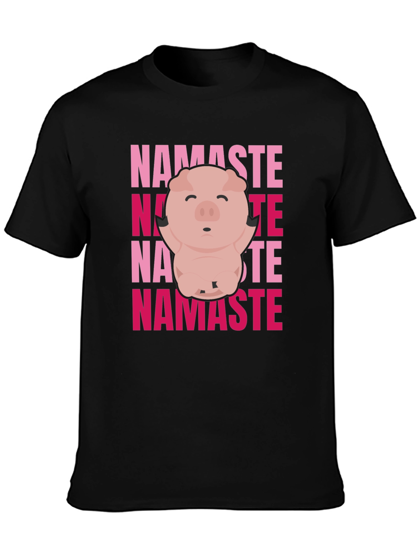 Namaste Pig Graphic Tee - Yoga Animal Shirt