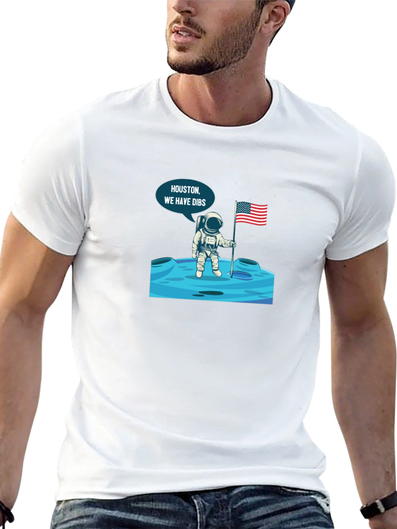 Houston We Have Dibs! Astronaut Graphic Tee
