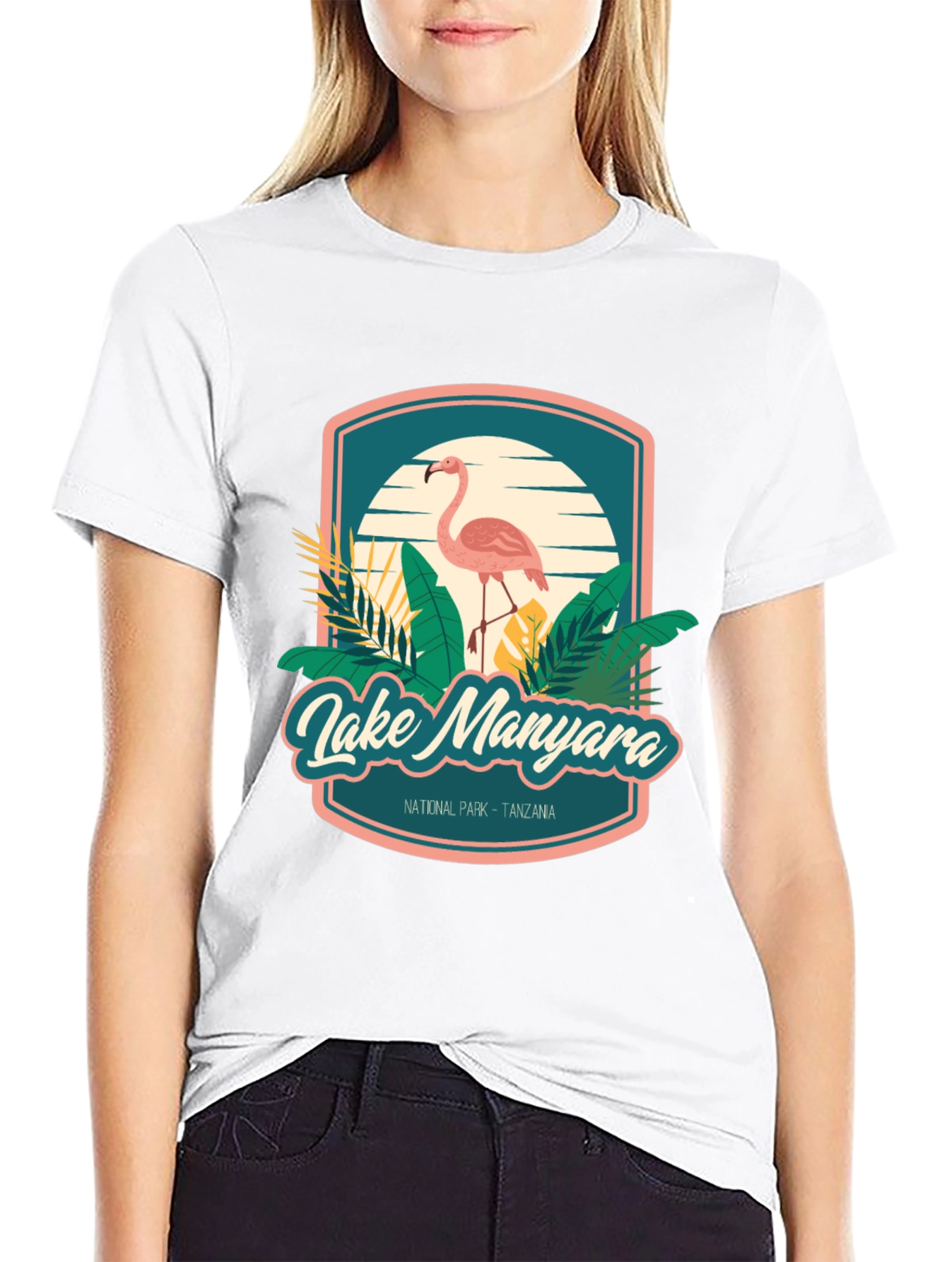 Lake Manyara Tanzania Flamingo Graphic T-Shirt