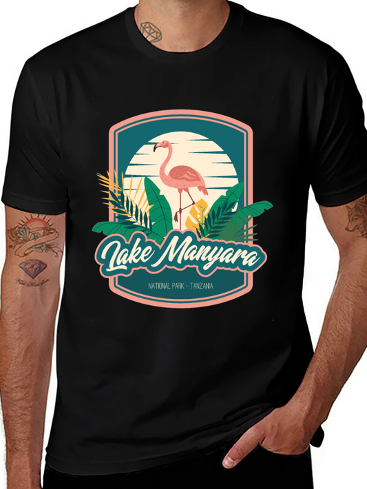 Lake Manyara Tanzania Flamingo Graphic T-Shirt