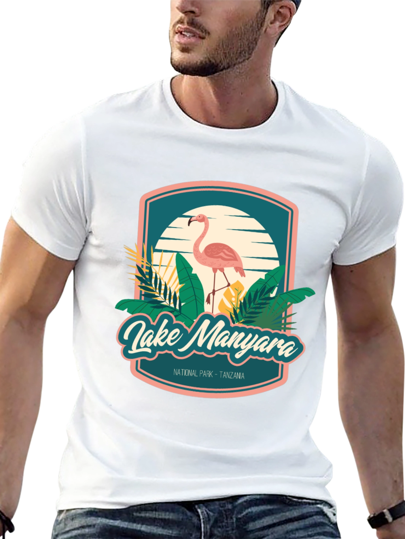 Lake Manyara Tanzania Flamingo Graphic T-Shirt
