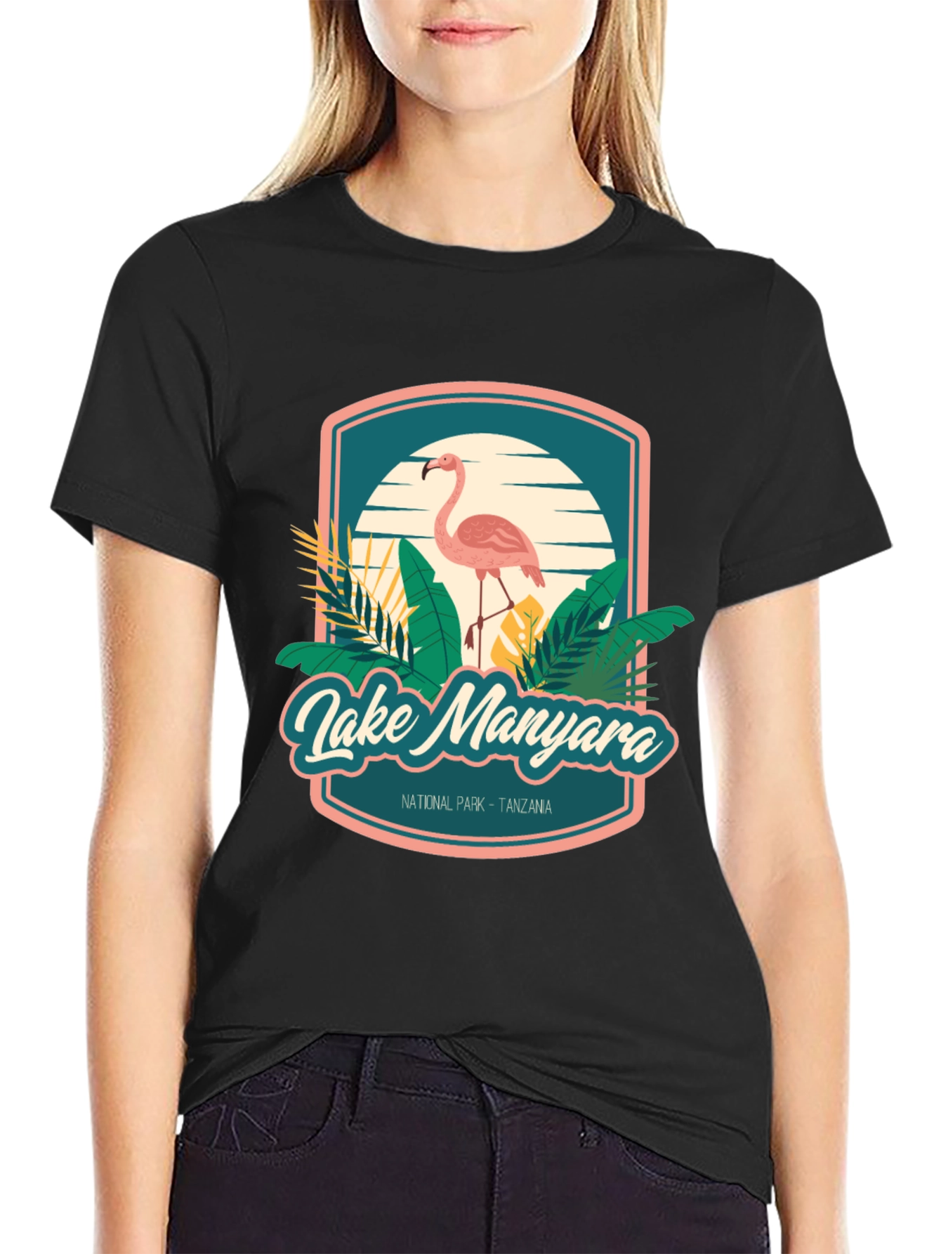 Lake Manyara Tanzania Flamingo Graphic T-Shirt