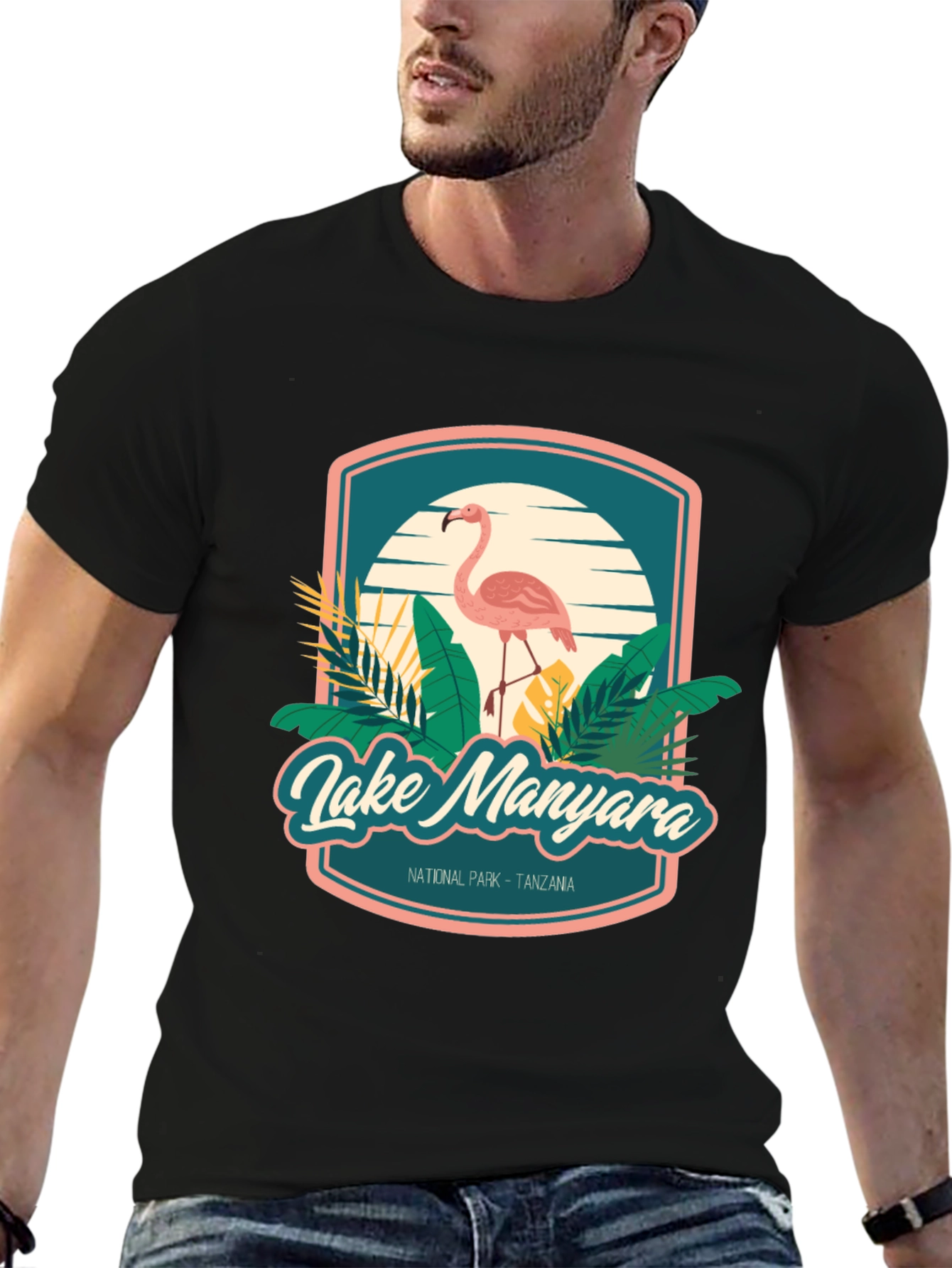 Lake Manyara Tanzania Flamingo Graphic T-Shirt