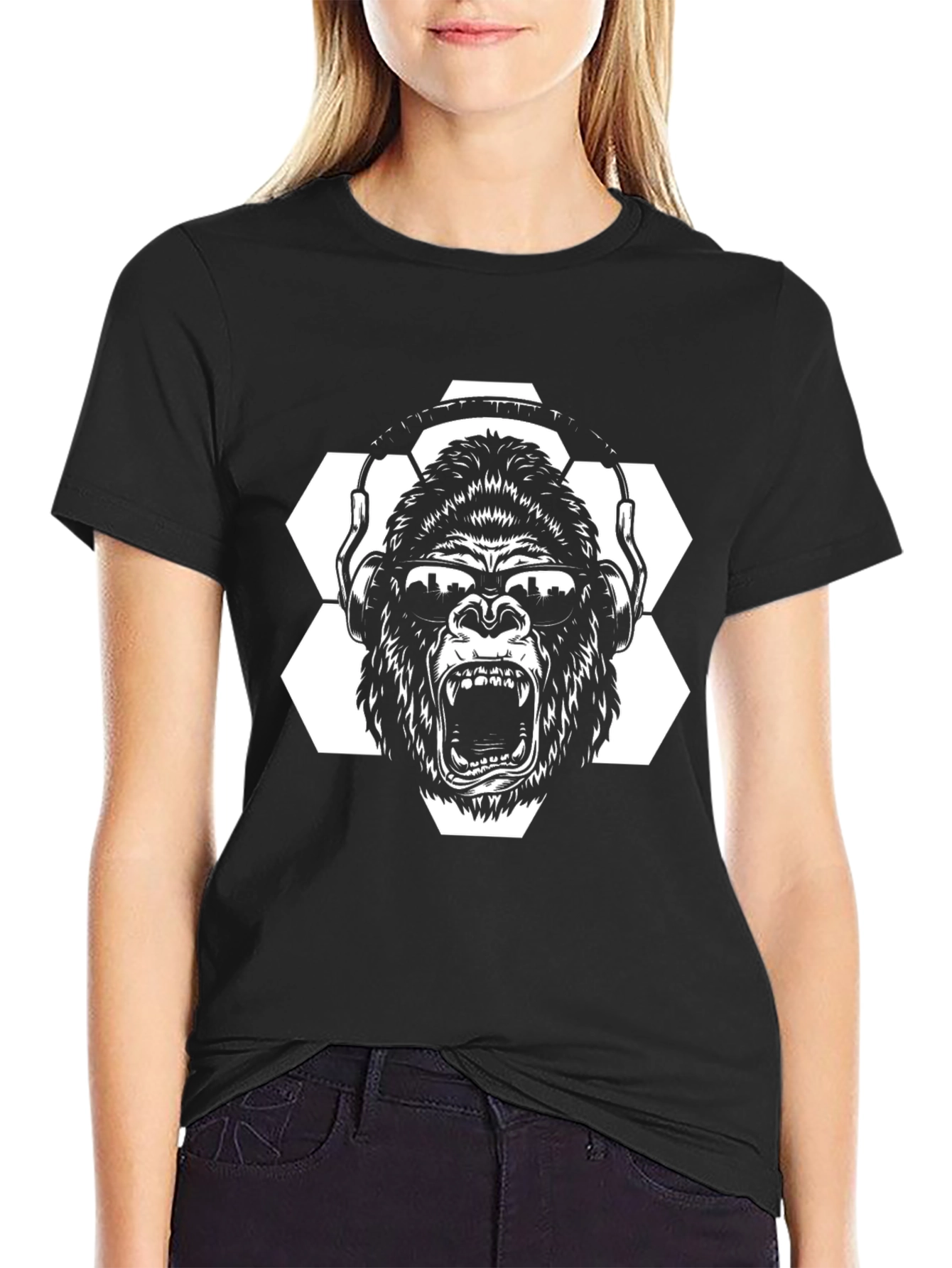Cool Gorilla DJ Black T-Shirt