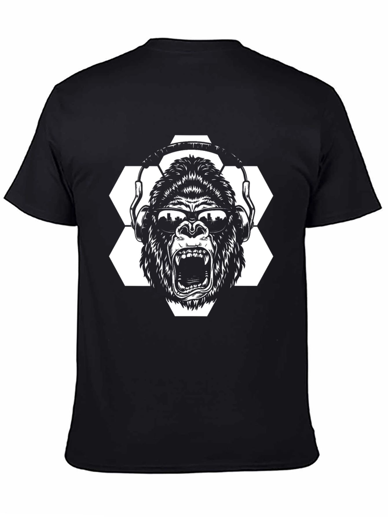 Cool Gorilla DJ Black T-Shirt