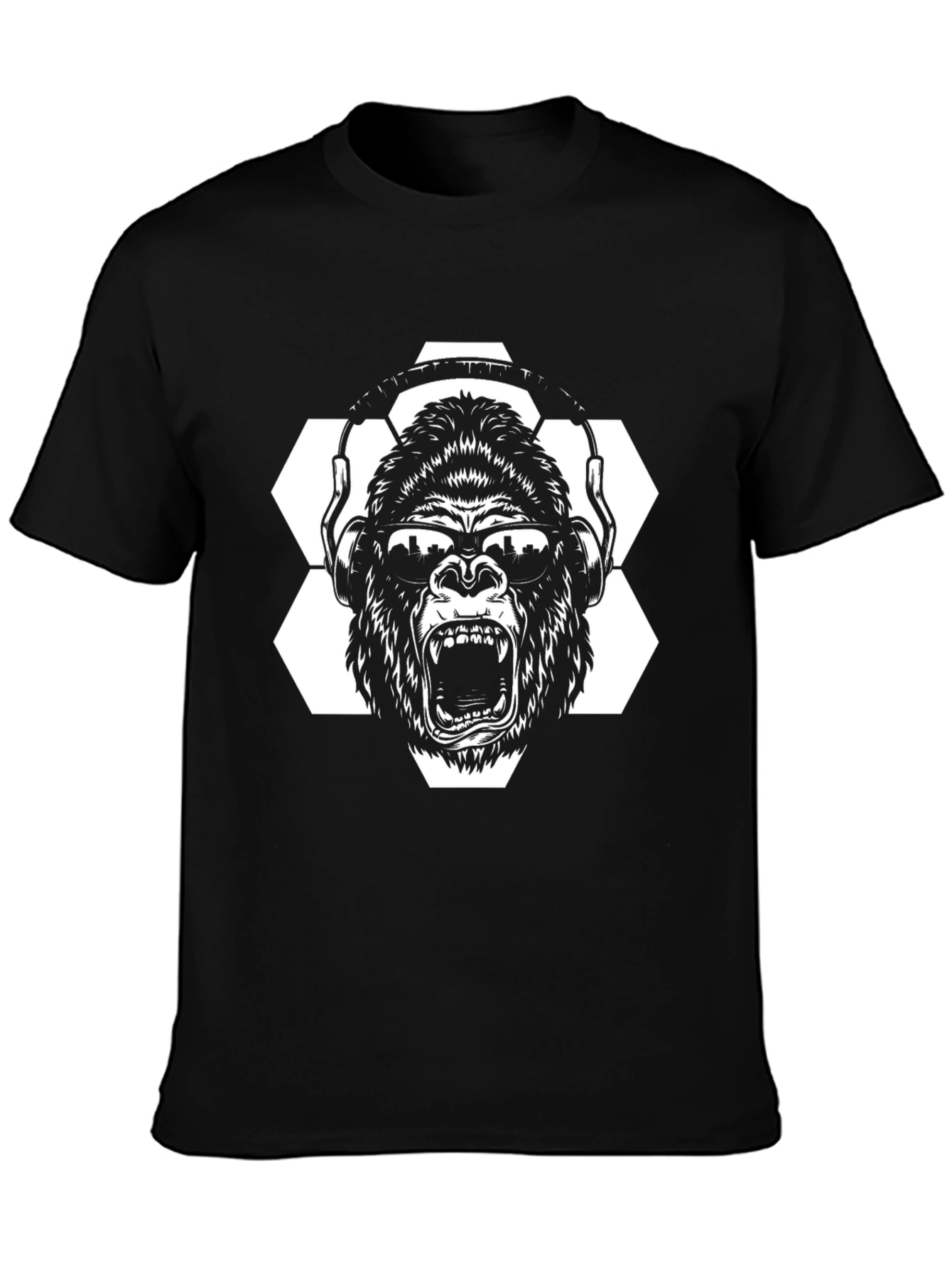Cool Gorilla DJ Black T-Shirt