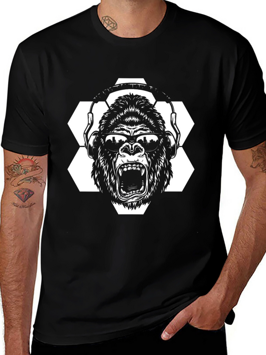 Cool Gorilla DJ Black T-Shirt