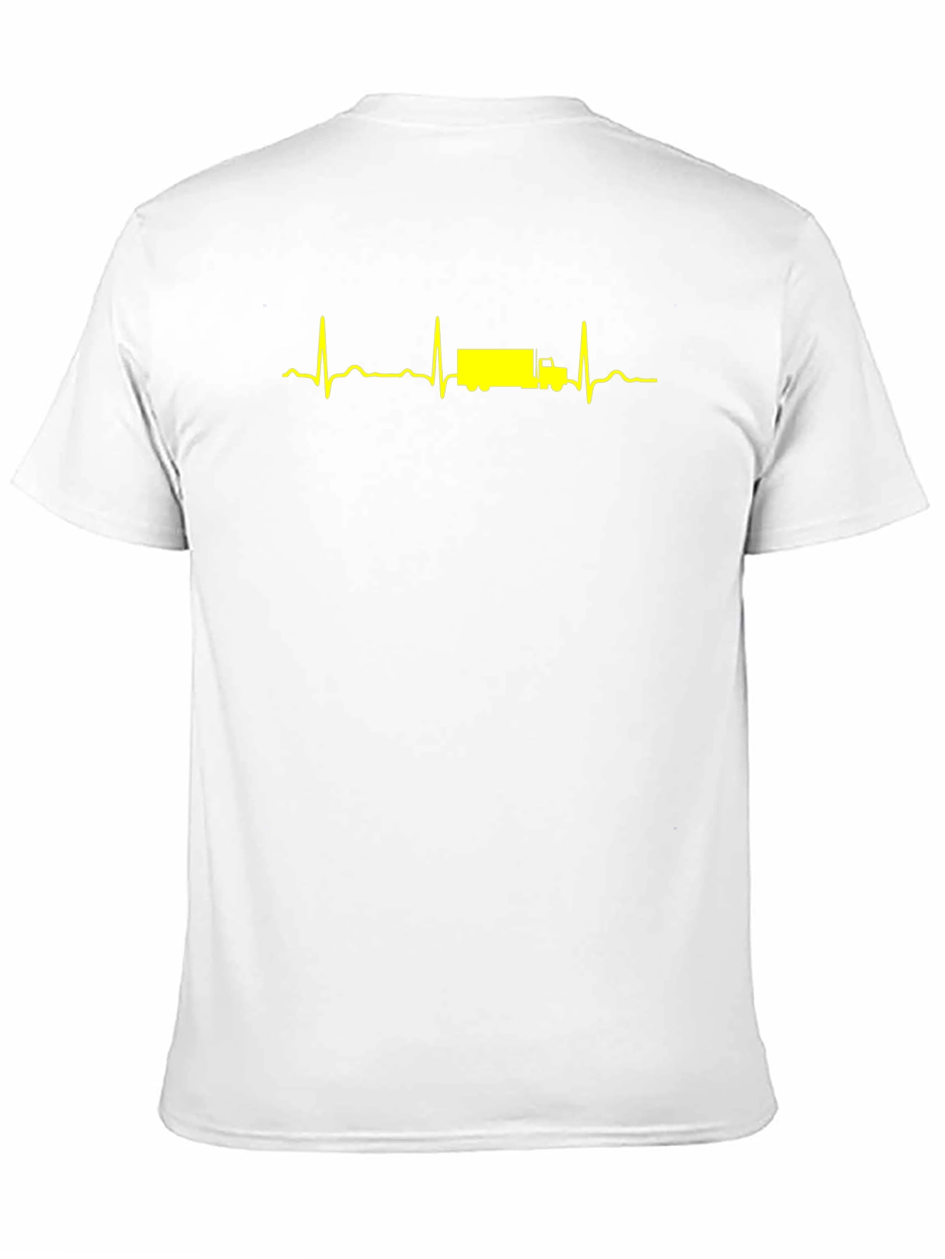 Truck Heartbeat Mens T-Shirt - Black