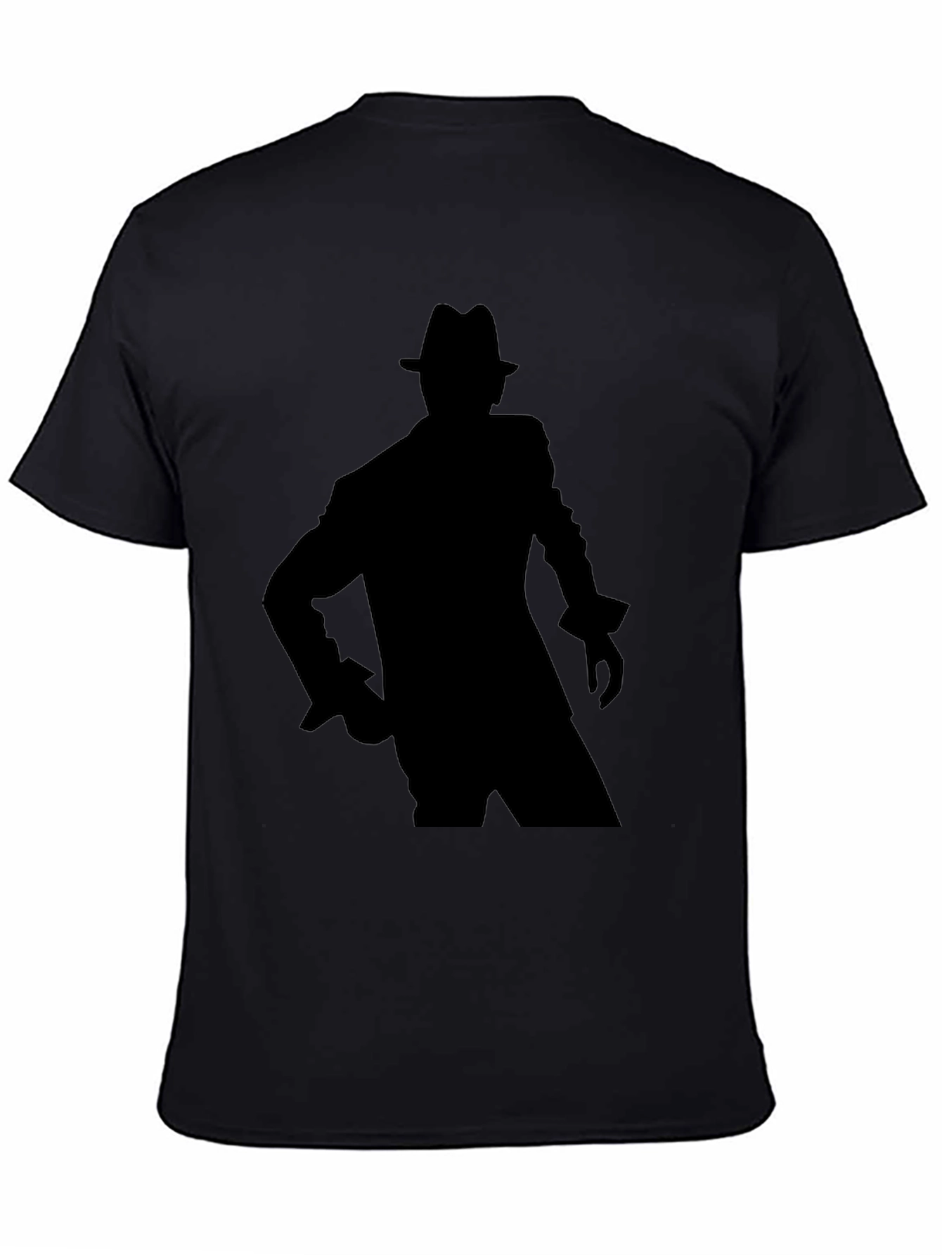 Black Silhouette Fedora Graphic Tee
