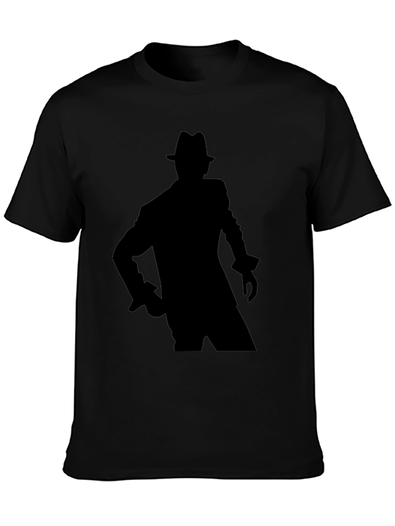 Black Silhouette Fedora Graphic Tee