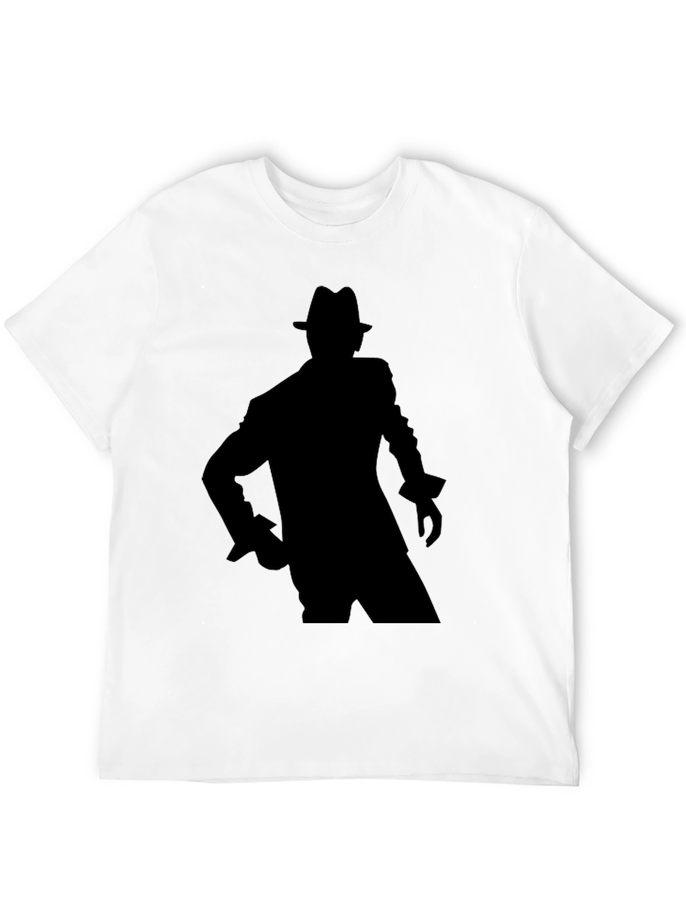 Black Silhouette Fedora Graphic Tee