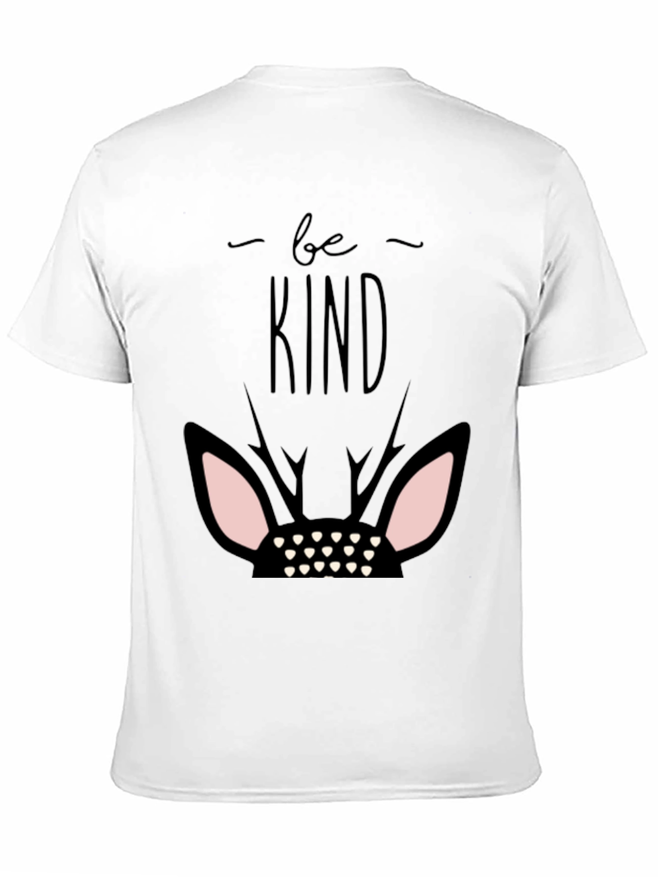 Be Kind Deer Graphic Black T-Shirt