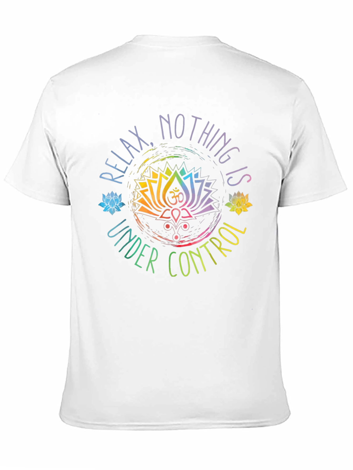 Relax Nothing Is Under Control Black Graphic Tee