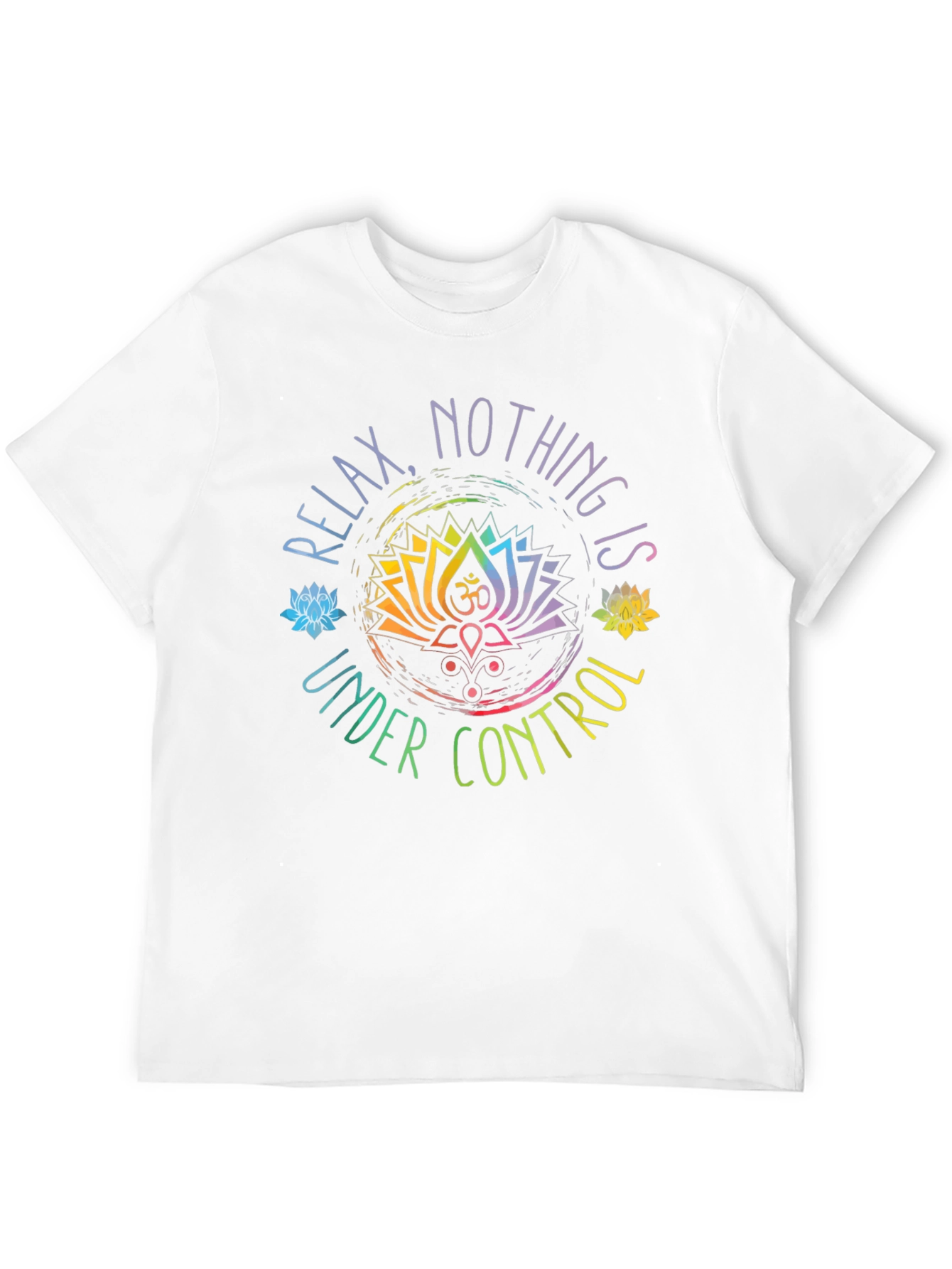 Relax Nothing Is Under Control Black Graphic Tee