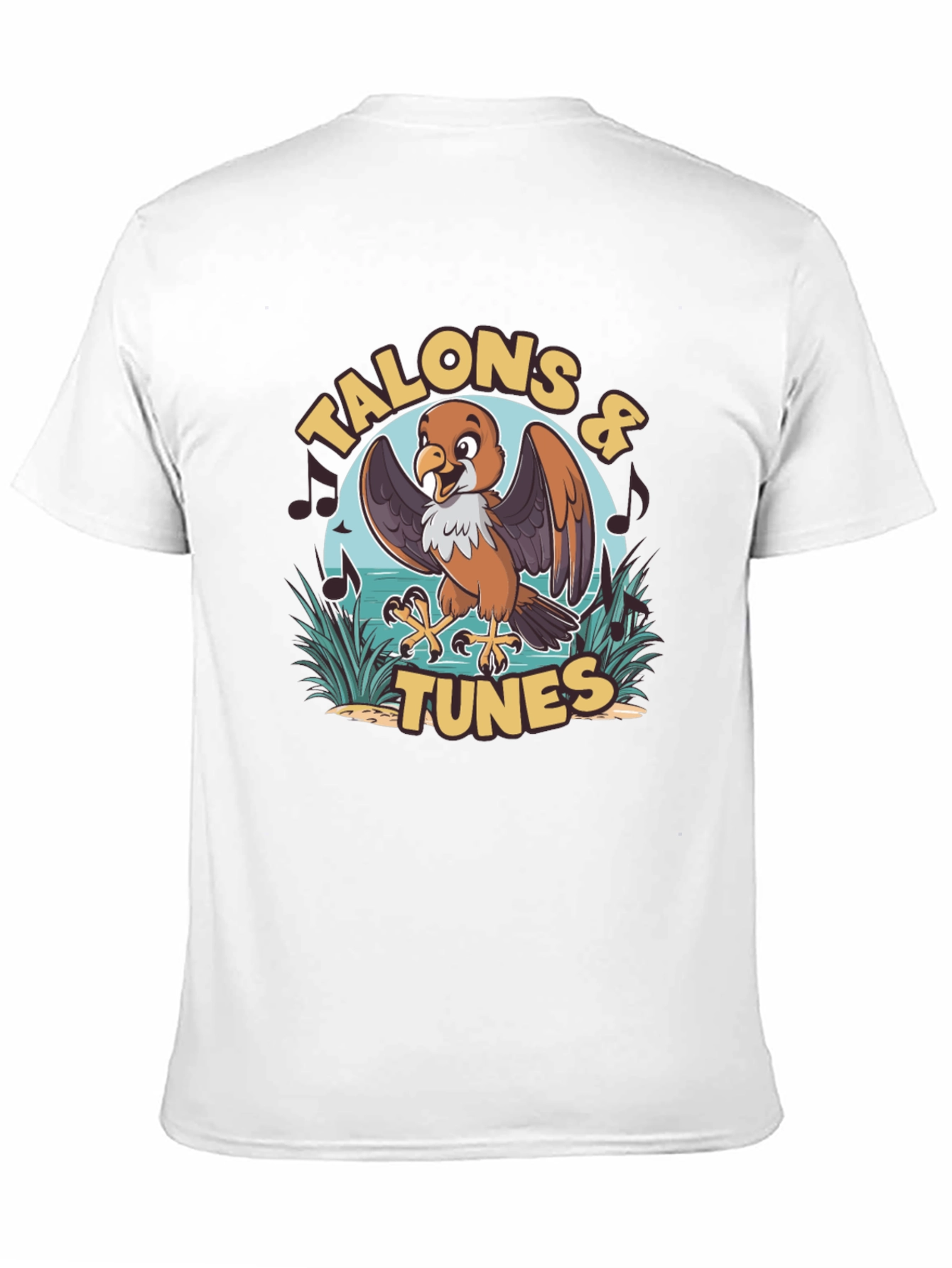 Talons & Tunes Graphic Print Black T-Shirt