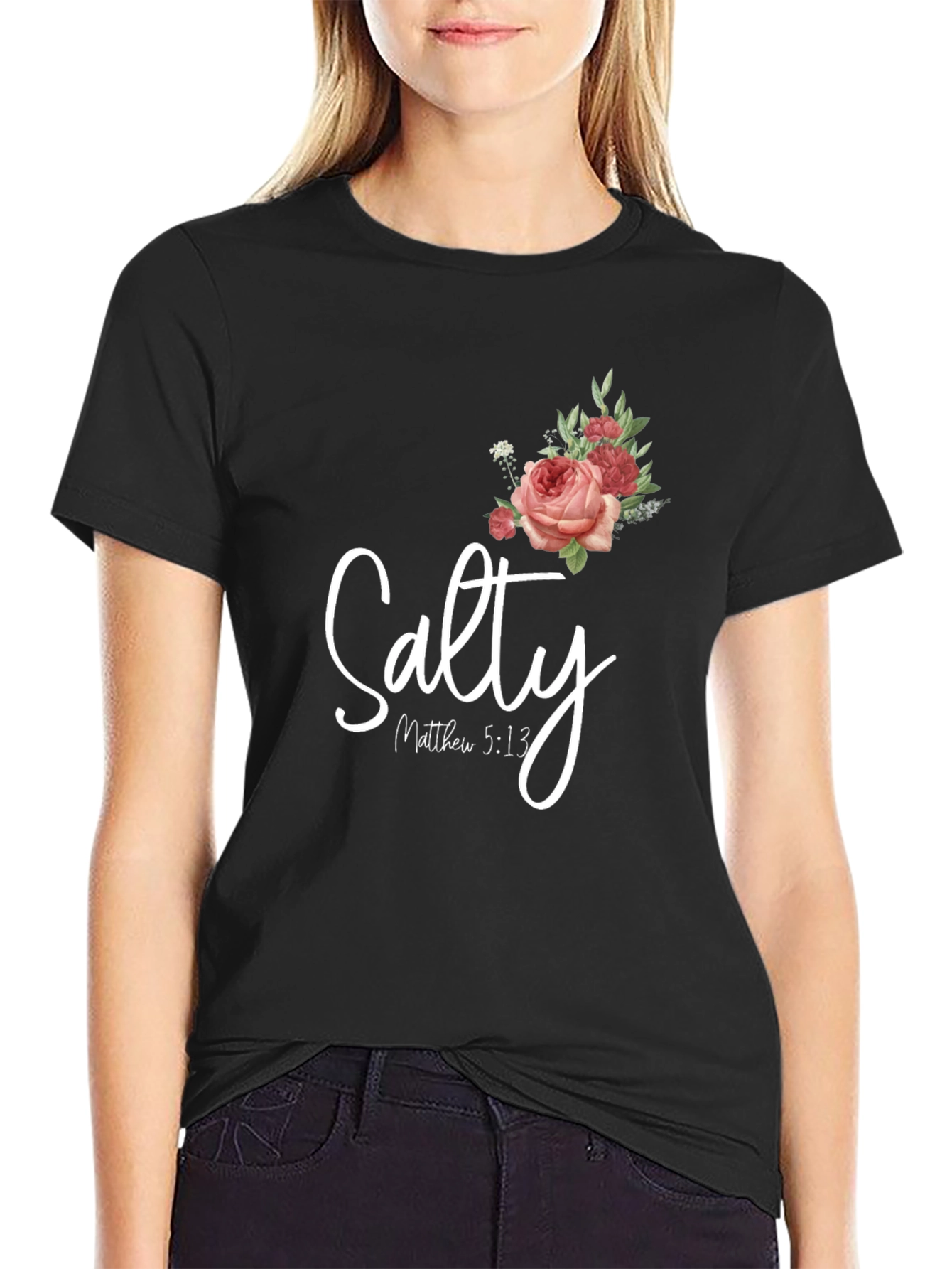 Salty Matthew 5:13 Floral Graphic T-Shirt