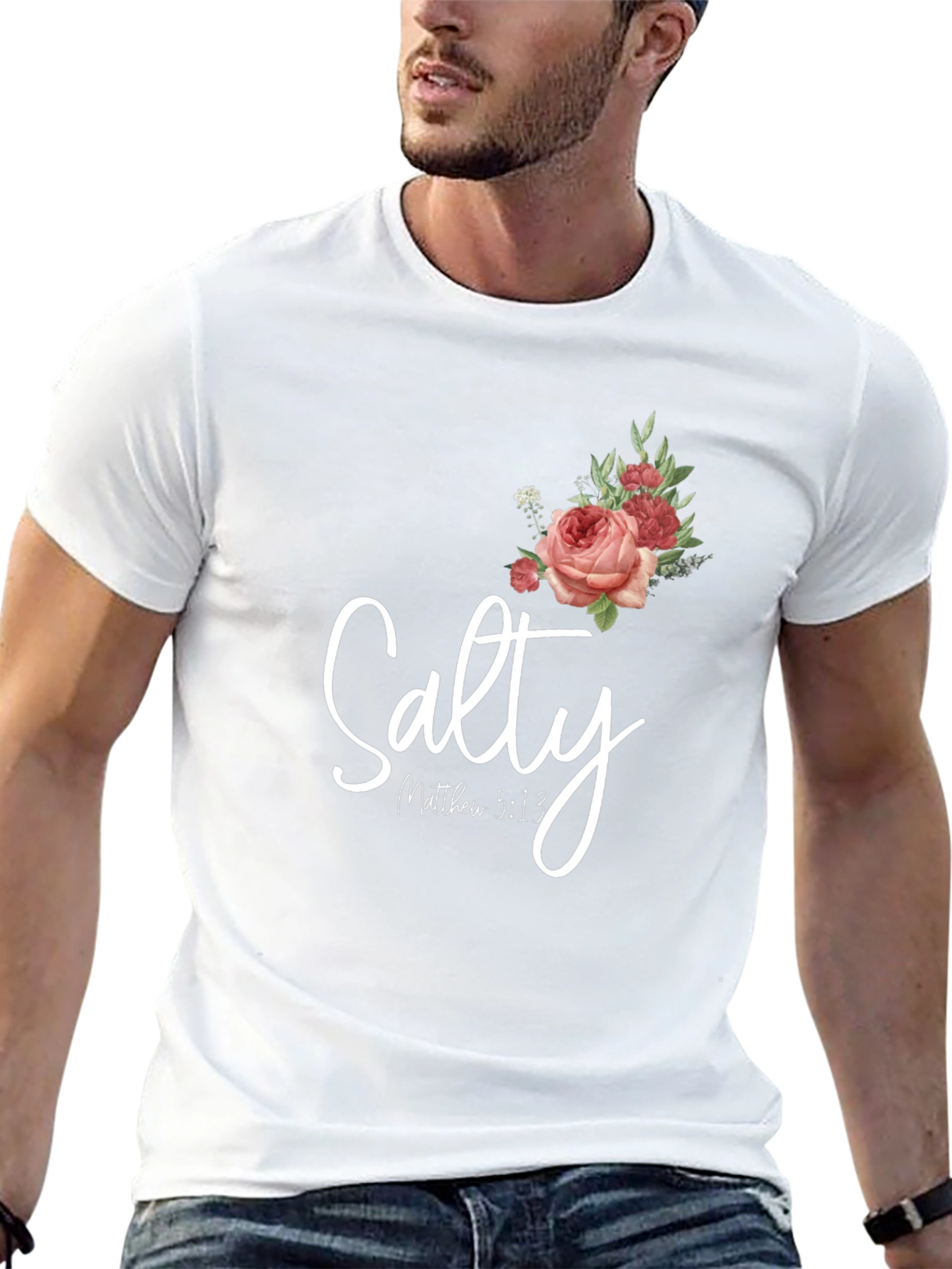 Salty Matthew 5:13 Floral Graphic T-Shirt