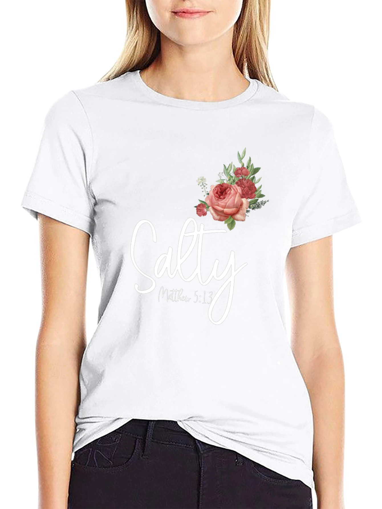 Salty Matthew 5:13 Floral Graphic T-Shirt
