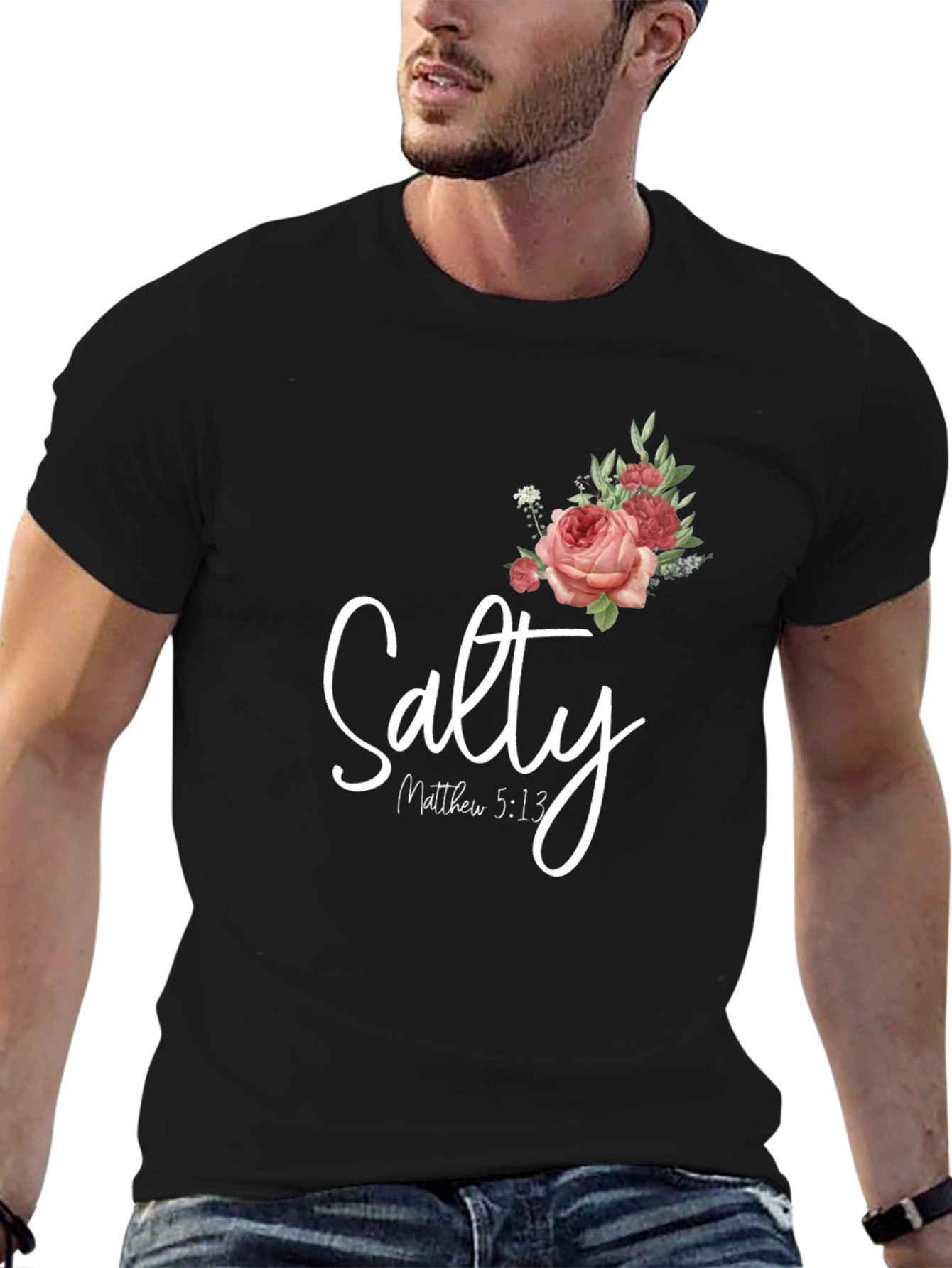 Salty Matthew 5:13 Floral Graphic T-Shirt