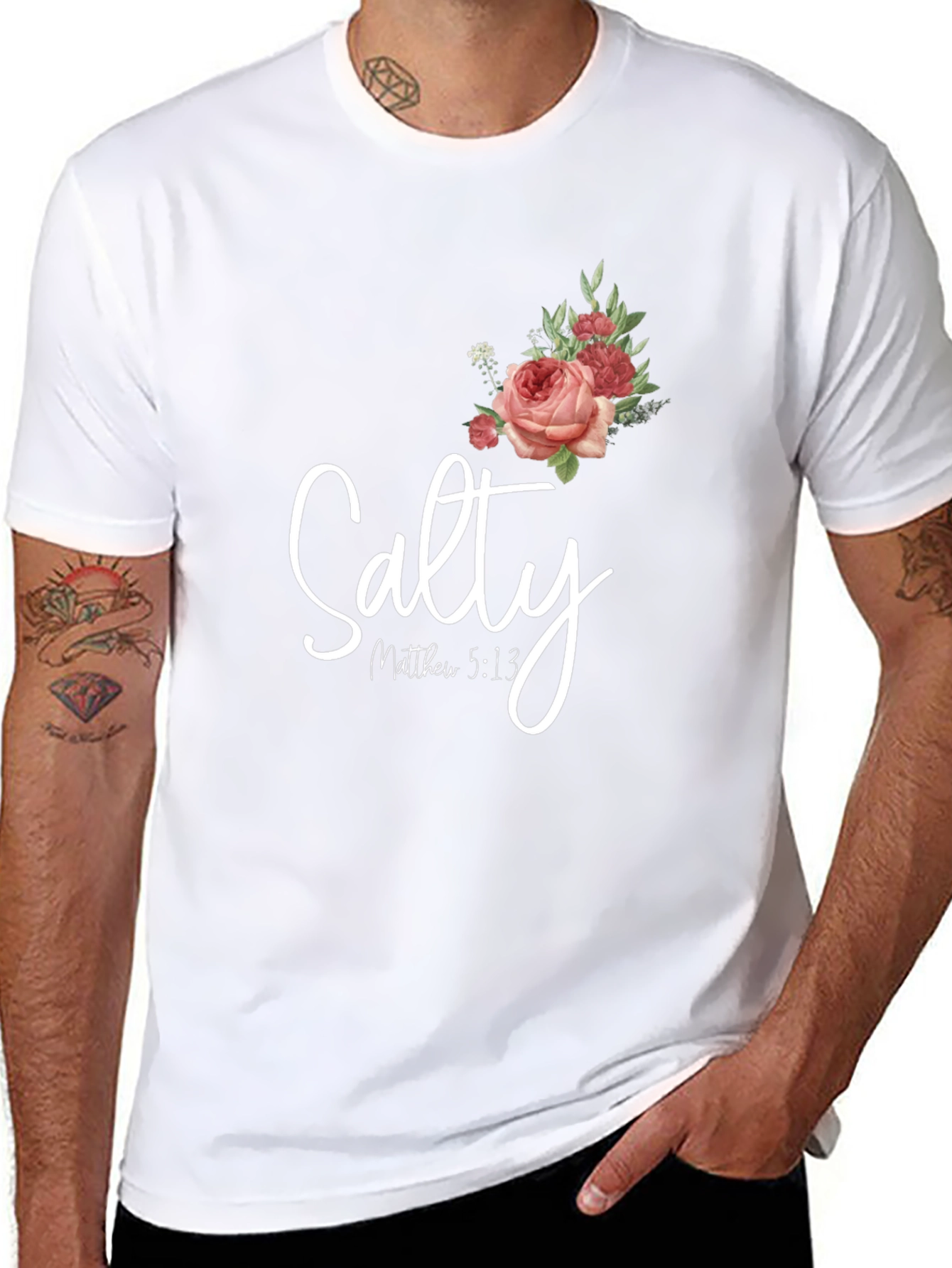 Salty Matthew 5:13 Floral Graphic T-Shirt